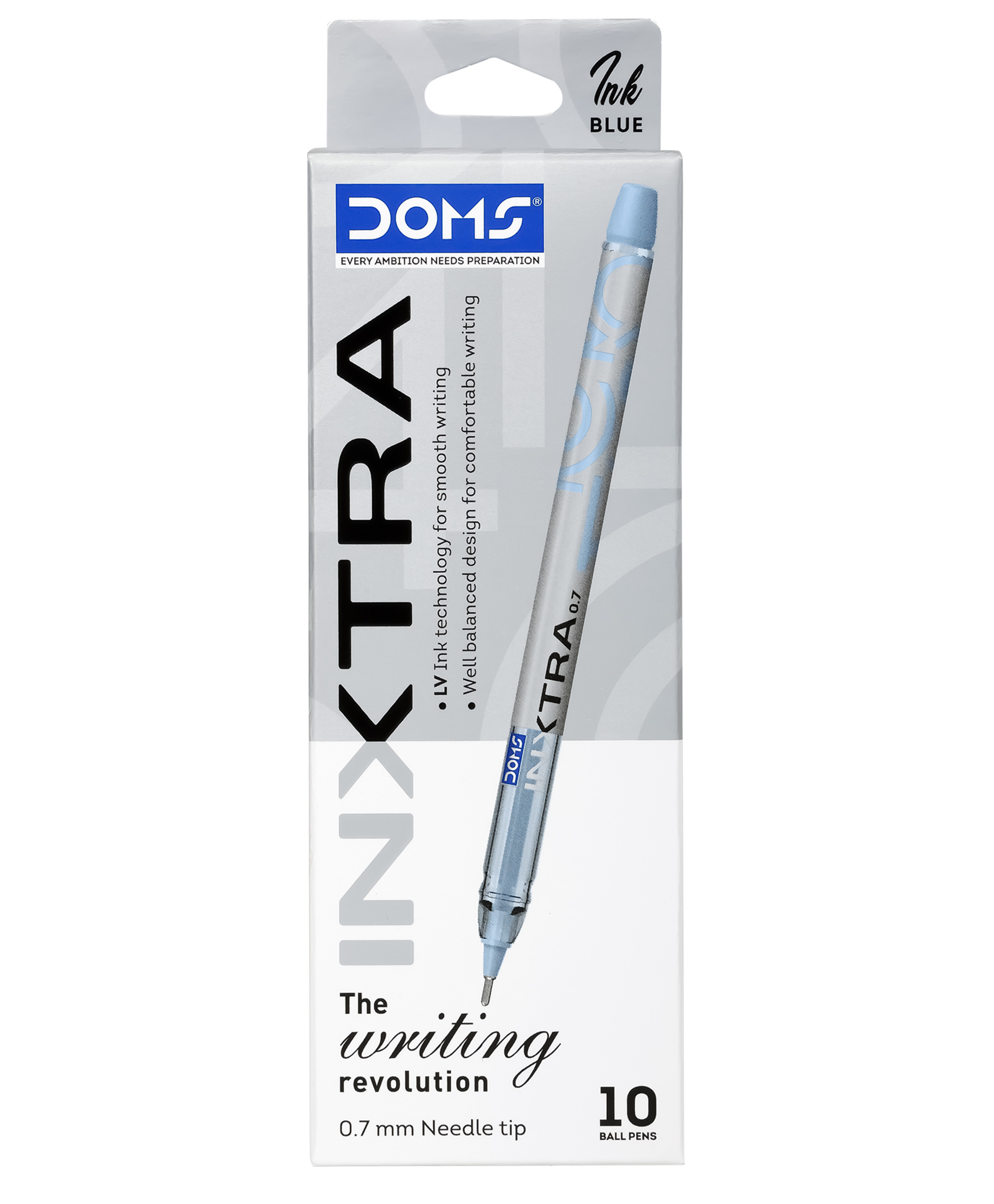 Doms Inxtra Ball Pen Blue Pack of 10-picture-31