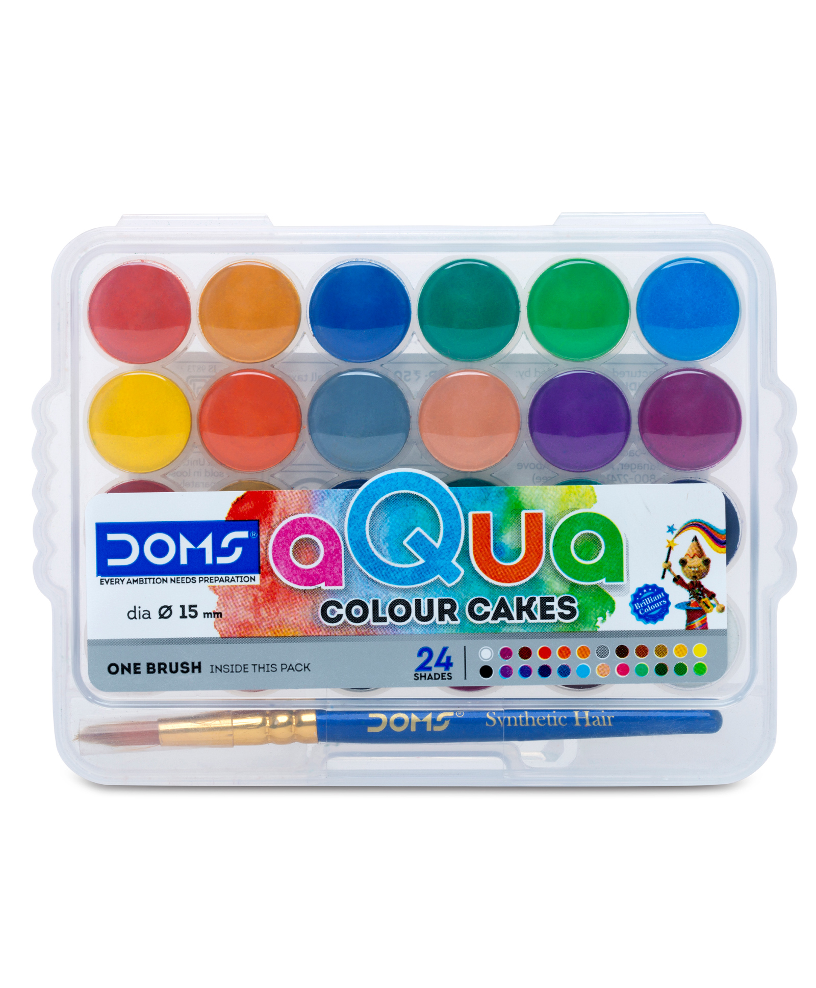 Doms Water Color Cakes 24 Shades (15 mm) - Multicolor-picture-4