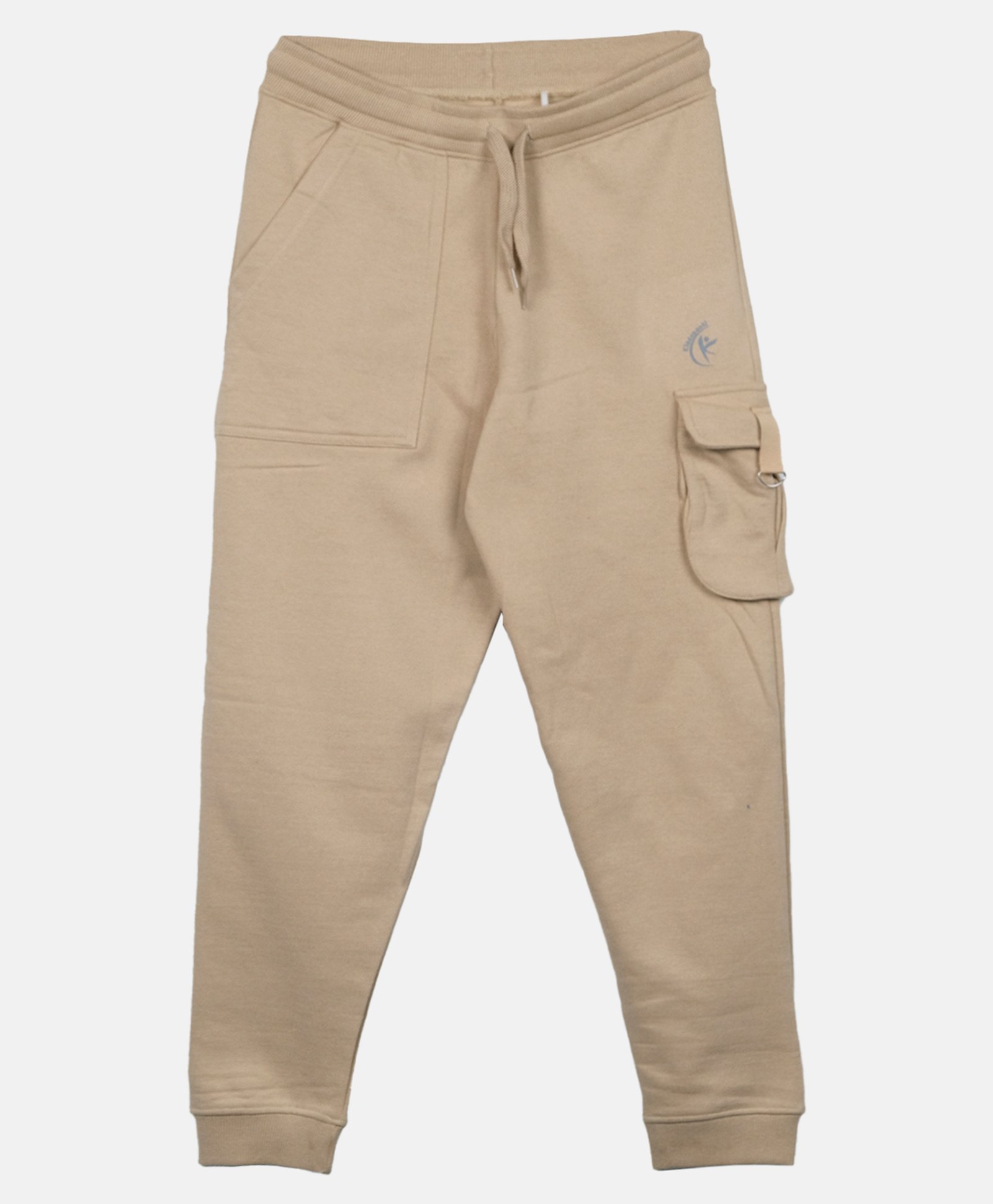 Kiddopanti Solid Cargo Pocket Detailed Track Pant - Beige-picture-25
