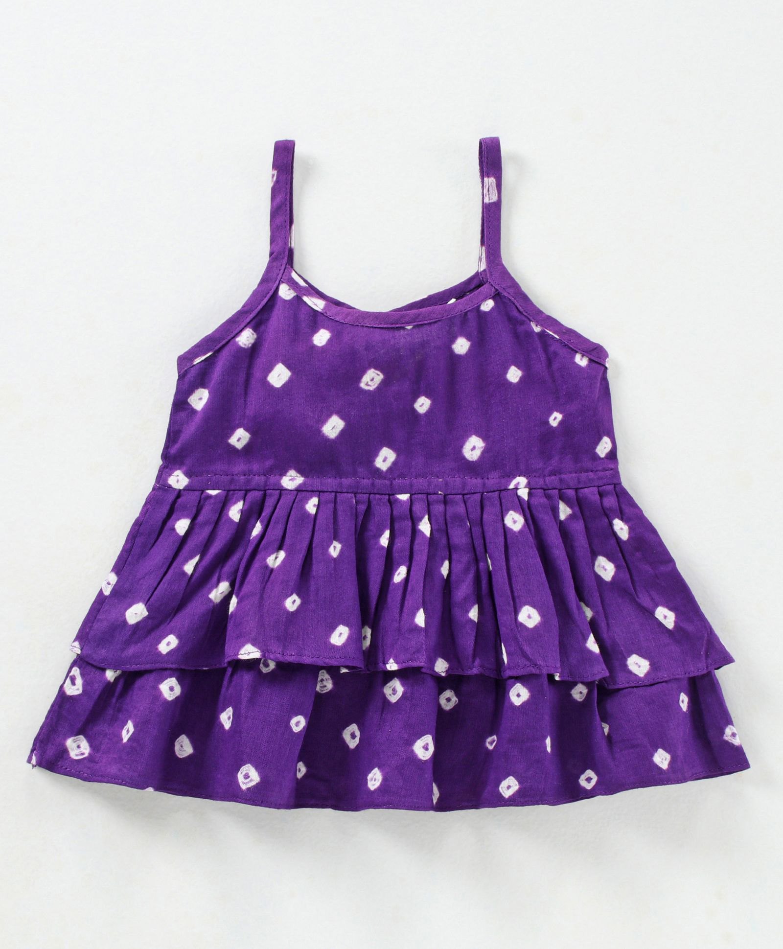 JAV Creations Sleeveless Bandhani Printed Top - Purple-picture-28