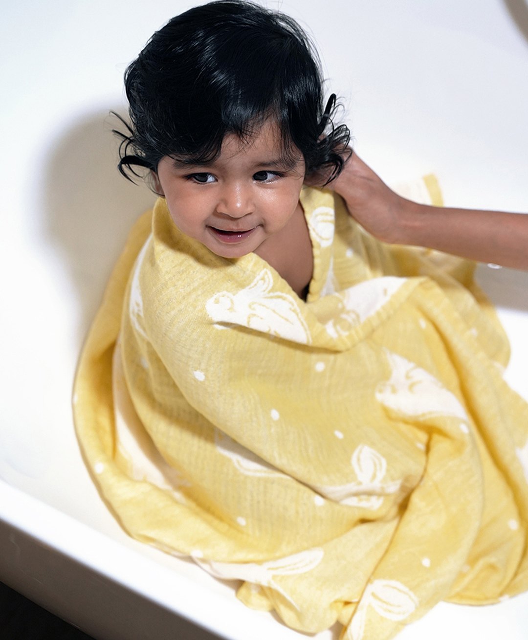 Doctor Towels Aloe Vera Sunny Bunny Printed Baby Bath Towel - Yellow-picture-46