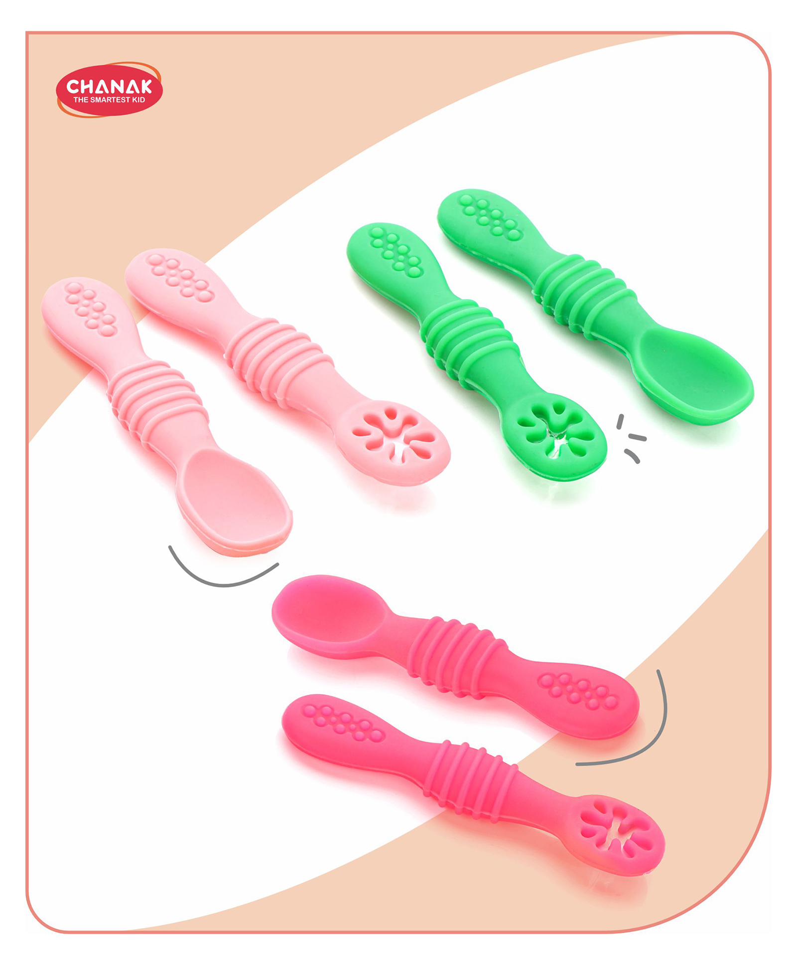 Aditi toys Silicone Baby Spoons. Baby Traning Spoon, Gum Friendly, Food Grade, BPA Free for Infant Boys & Girls (Pack of 6) Color As Per Availability-image-2
