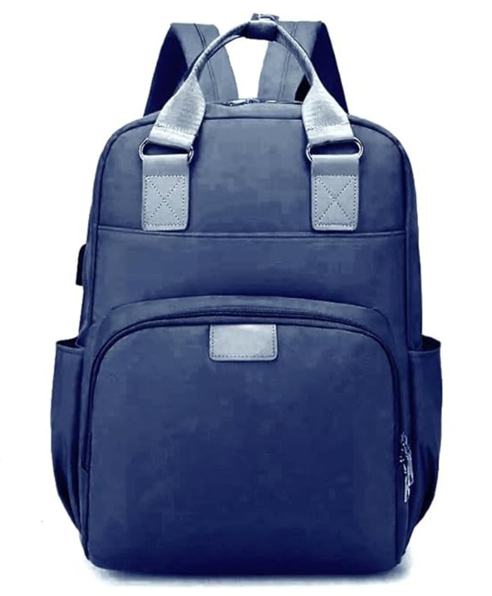 House of Quirk Baby Diaper Bag Maternity Backpack With USB Charging Port Easy To Travel Unisex-Navy Blue-image-30