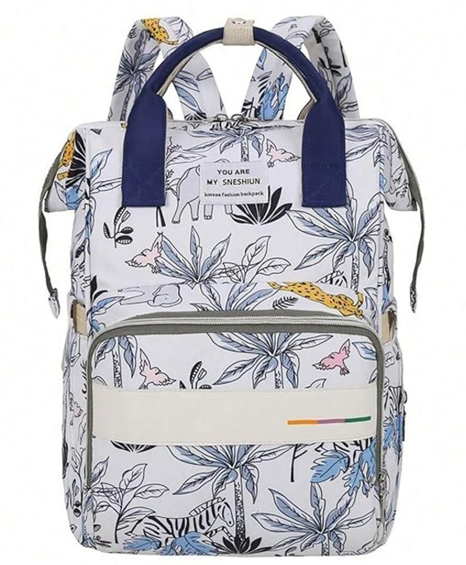 House of Quirk Baby Diaper Bag Maternity Backpack-White Zoo-image-11