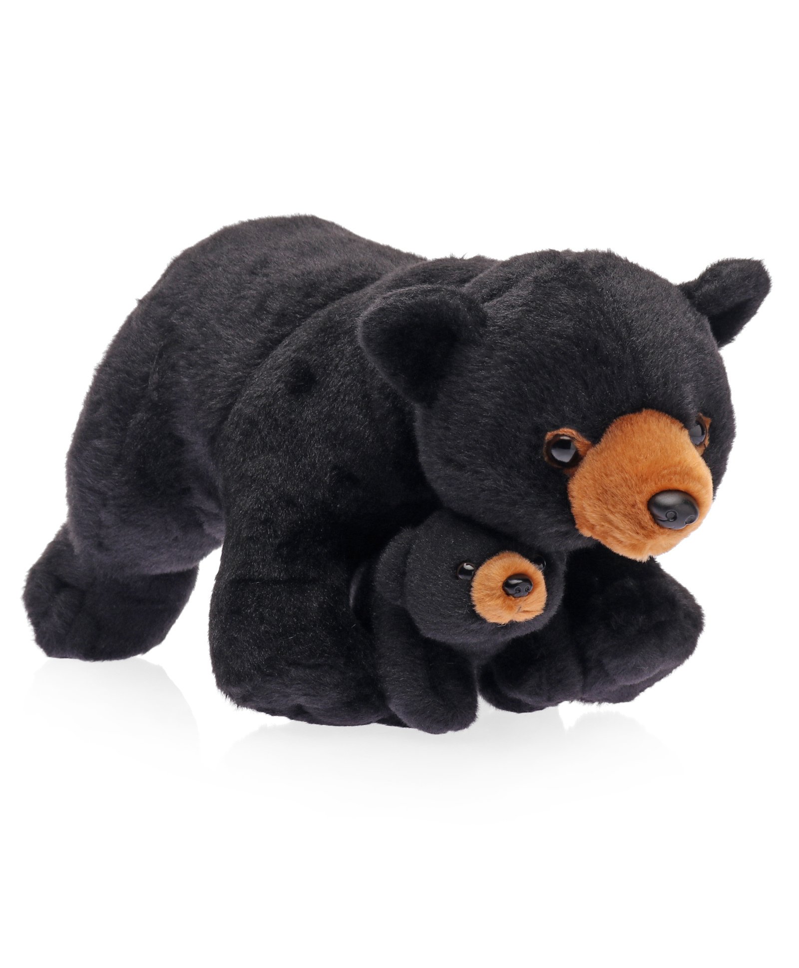Wild Republic Mom & Baby Polar Bear Huggable Soft Toy Black - Length 37 cm-image-41