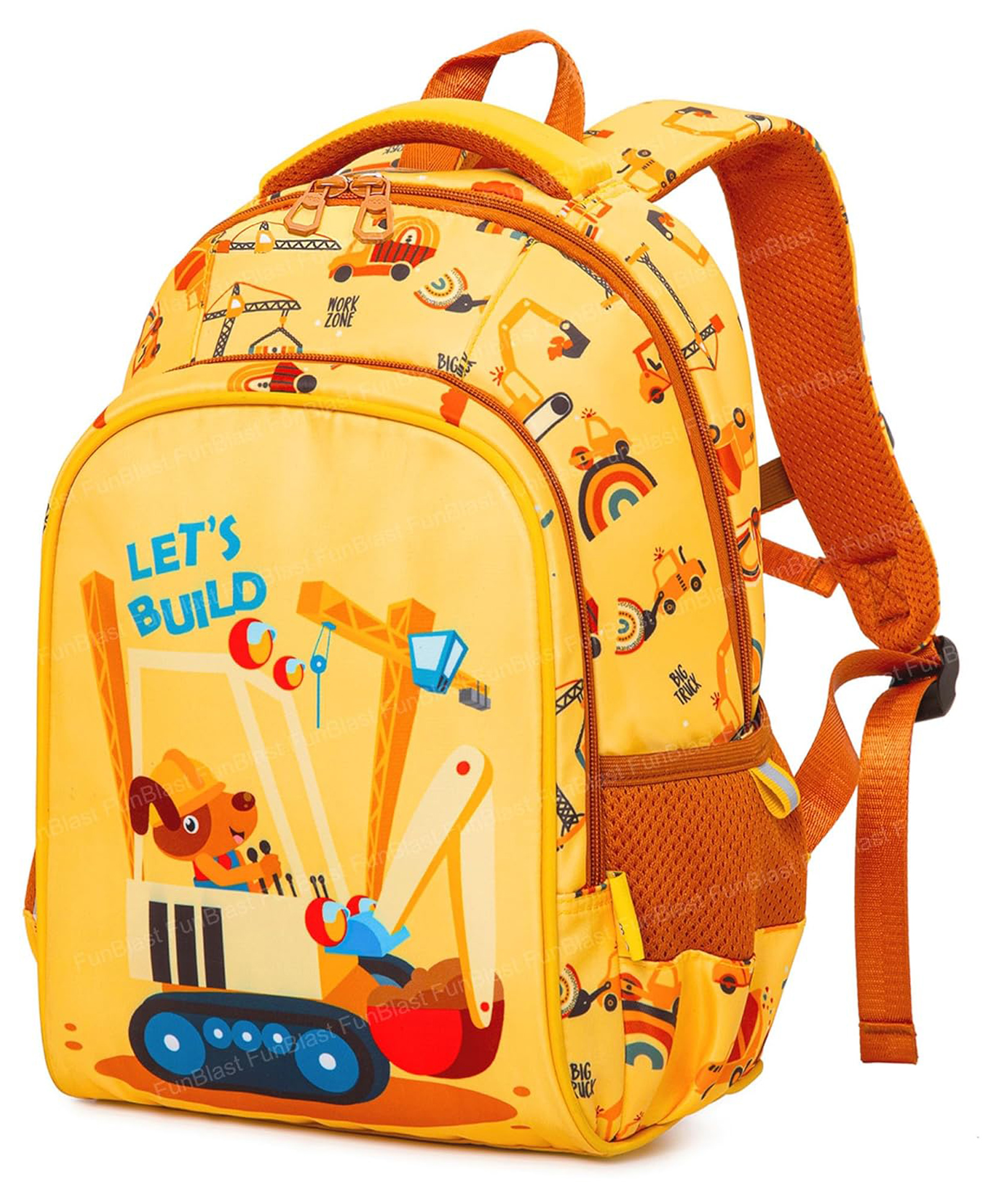 Bunie Cartoon Theme Lightweight Backpack for Kids Yellow - 14 Inches-image-1