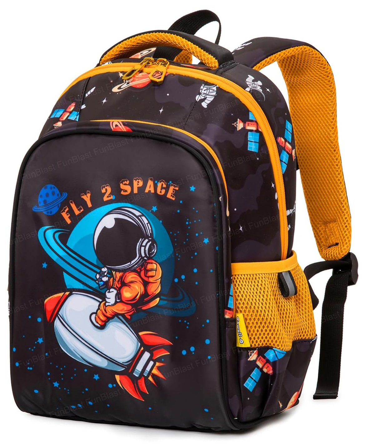 Bunie Astronaut Space Theme Mini Backpack for Kids Boys Black -14 Inches-image-44