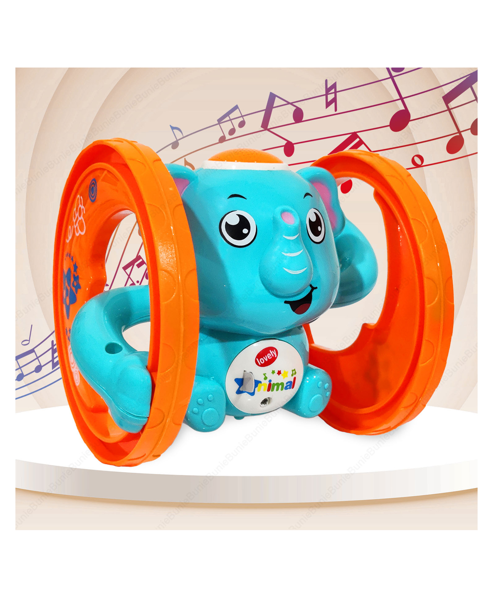 Bunie Key Operated Rolling Elephant Toy with Light and Music  Pack of 1 Random Color-picture-10
