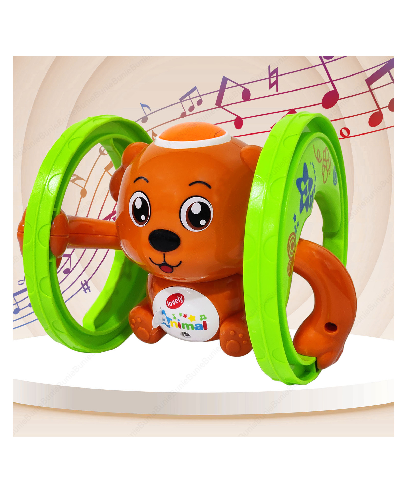 Bunie Key Operated Rolling Dog Toy with Light and Music  Pack of 1 Random Color-image-26