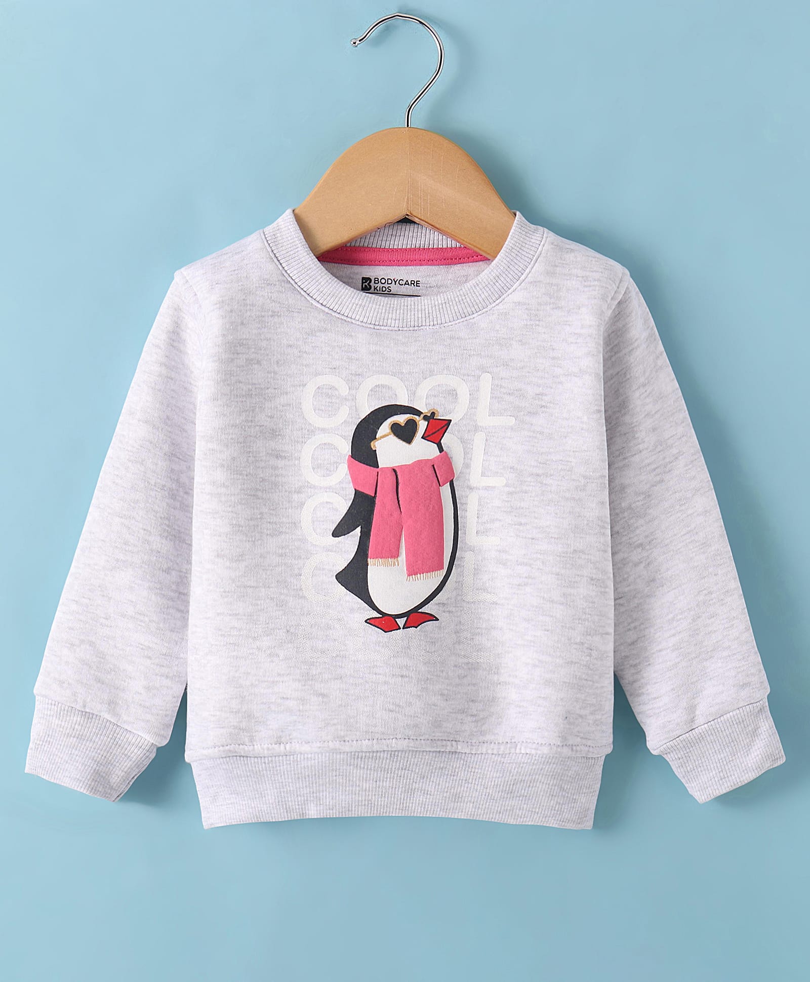 Bodycare Fleece Knit Full Sleeves Sweatshirt With Penguin Print - Off White-picture-48