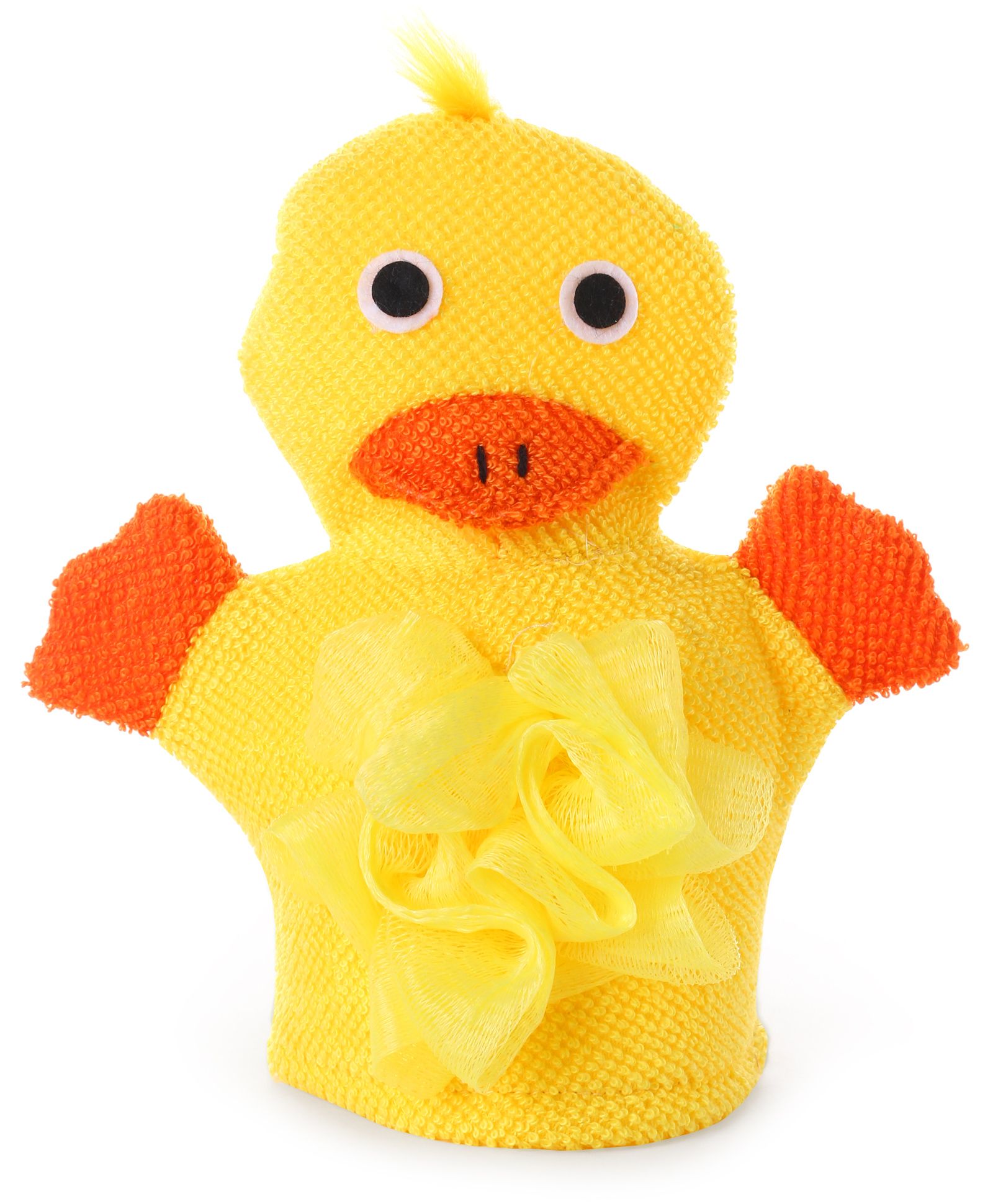 fab n funky Bath Glove With Loofa Chicken Shape   - Yellow-picture-36