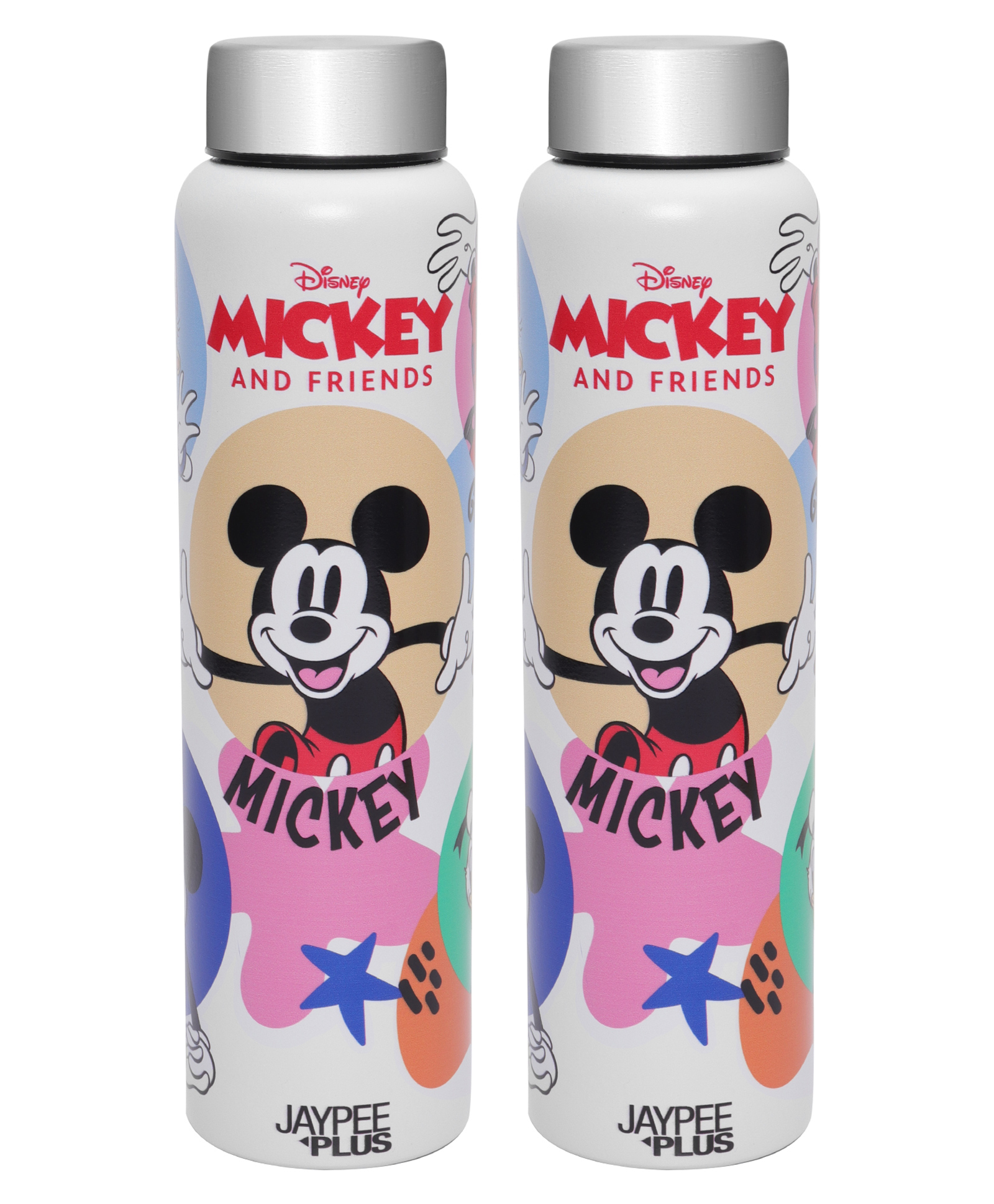 Jaypee Plus Galaxy prime Stainless Steel Water Bottle Pack of 2 |Disney Mickey Mouse Kids water bottle - 980 ml each-image-16