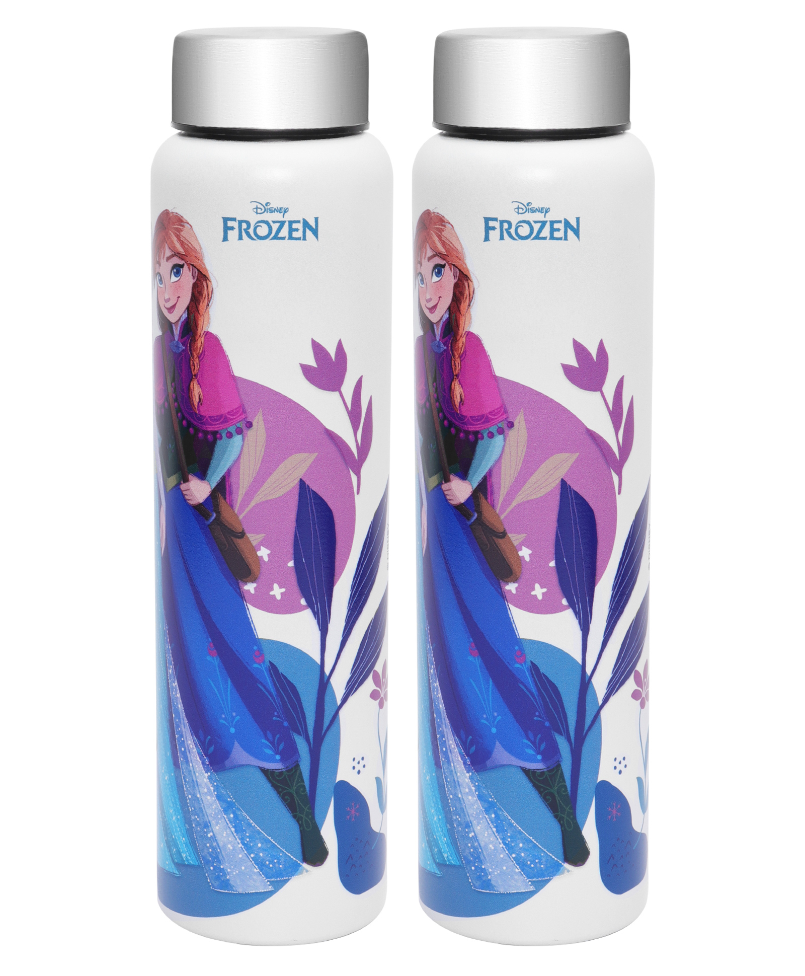 Jaypee Plus Galaxy prime Stainless Steel Water Bottle Pack of 2 |Disney Princess Kids water bottle - 980 ml each-picture-36