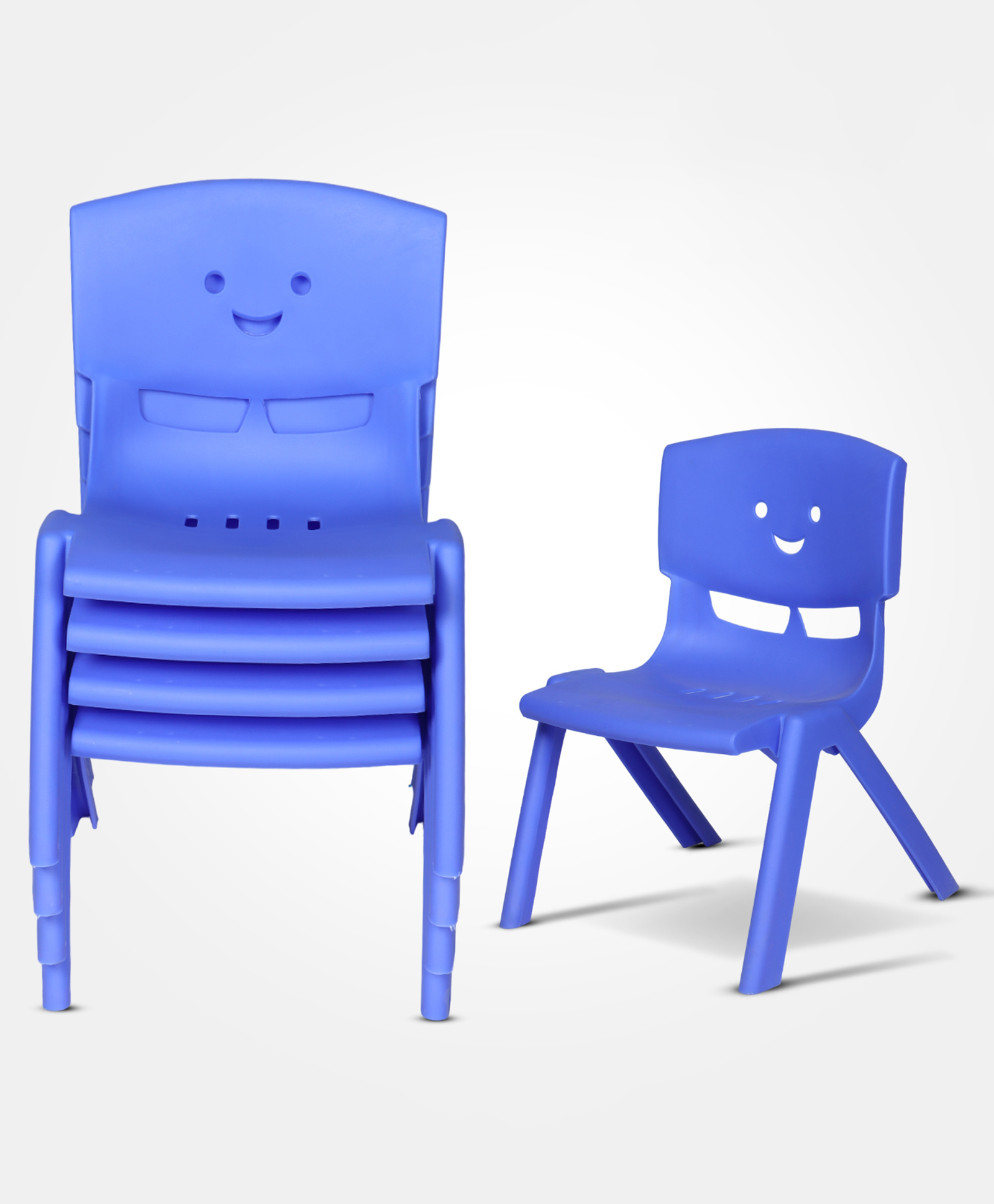 toyplus Toy Plus Kids Smiley Chair Set of 4 - Blue-picture-16