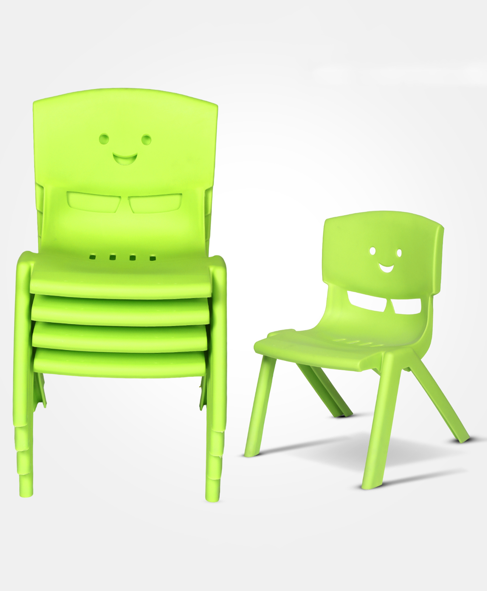 Toy Plus Kids Smiley Chair Set of 4 - Green-picture-16