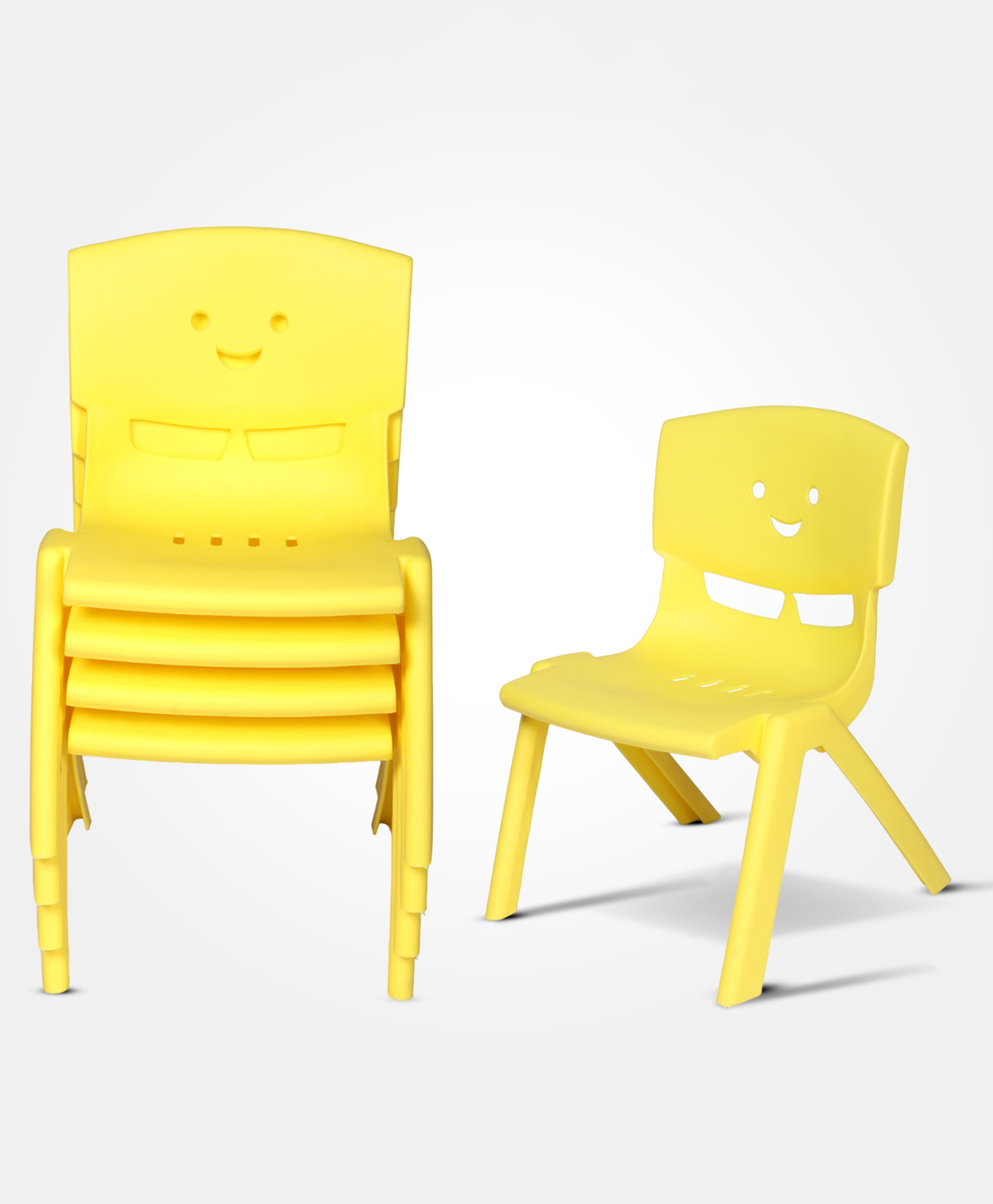 Toy Plus Kids Smiley Chair Set of 4 - Yellow-picture-15