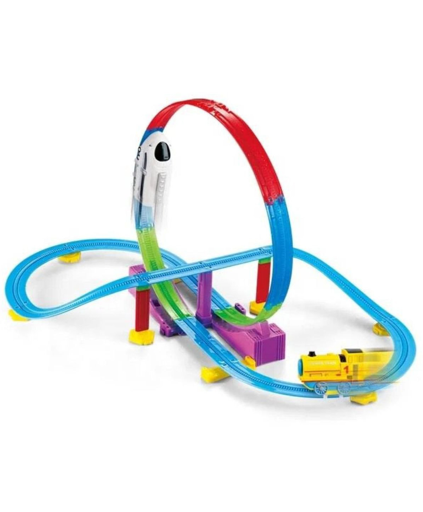 SVE 37 Pcs Paradise Track Racer Roller Coaster Battery Powered DIY Toy Set for Kids - Multicolor-image-14