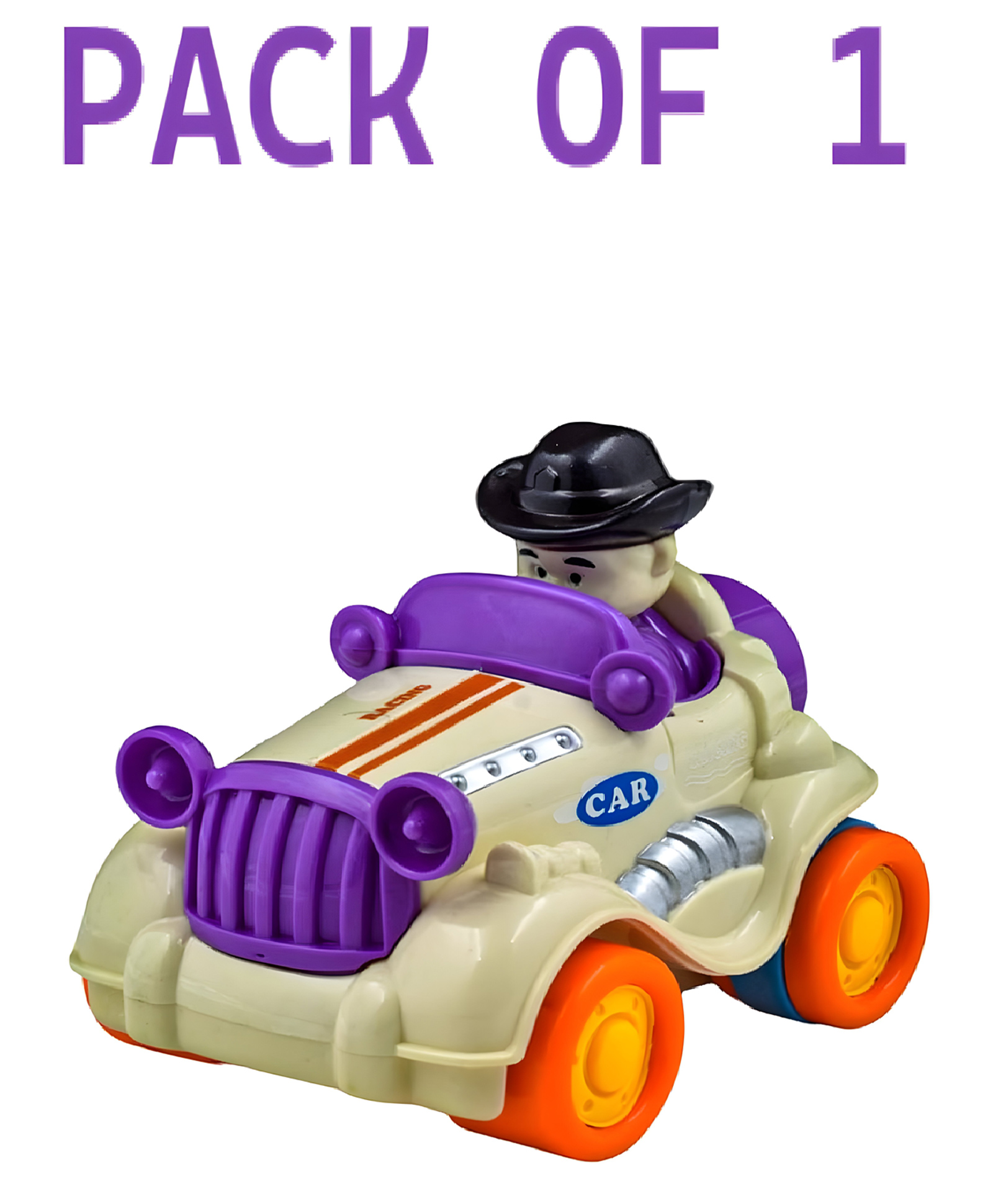 NEGOCIO Plastic Push and Go Car Set Cartoon Design Friction Powered Car No Battery Needed Unbreakable Non Toxic Paint Car Toys for Kids PACK OF 1 - COLOR MAY VARY-image-46