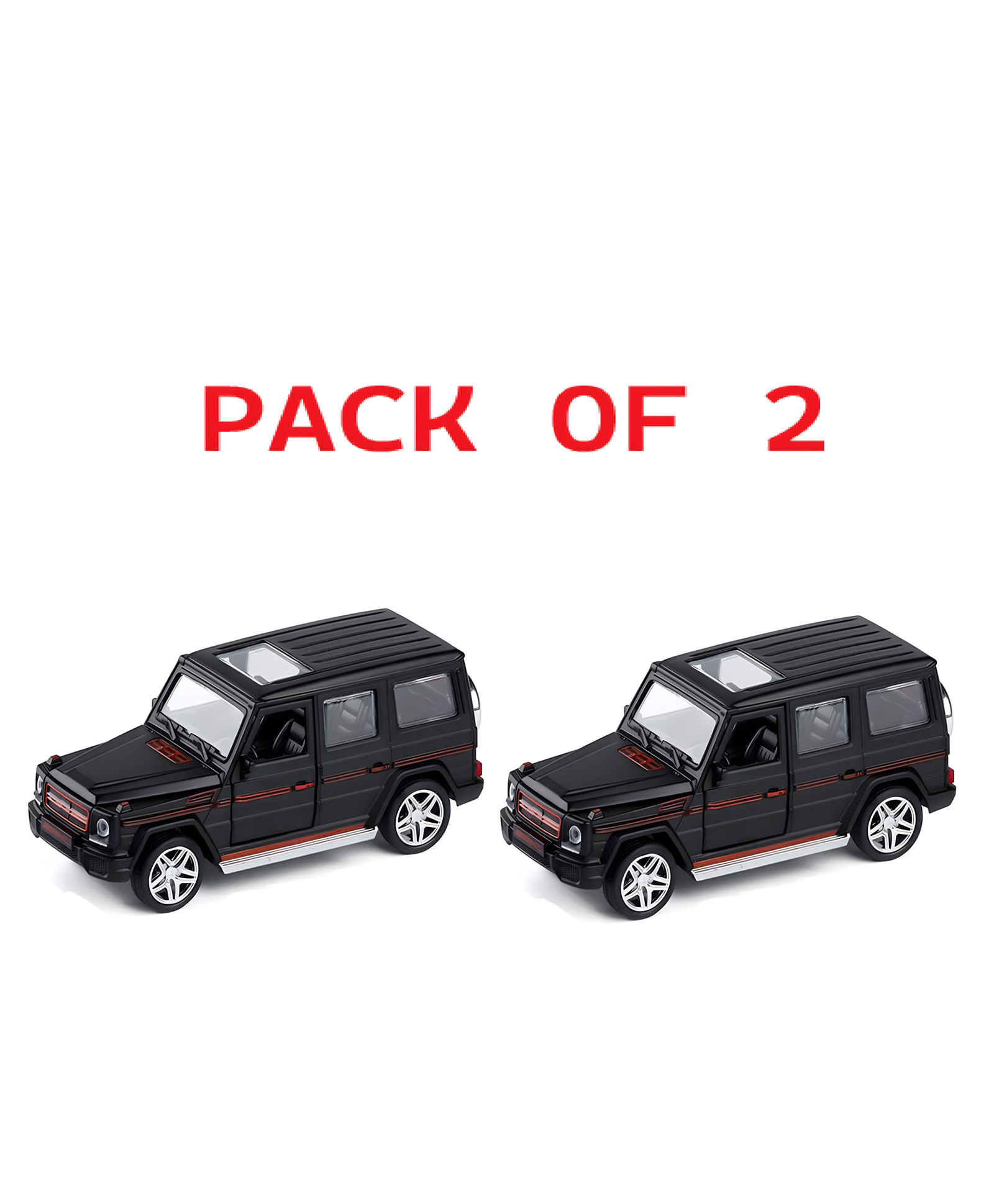 NEGOCIO Classic Die-Cast Jeep Drive Metal Car Pull Back with Openable Doors, Engine Cover, Tail with Front and Rear Light & Music Great Gift for Boys and Girls Above 3 Years Best Gift PACK OF 2 -COLOR MAY VARY-image-28