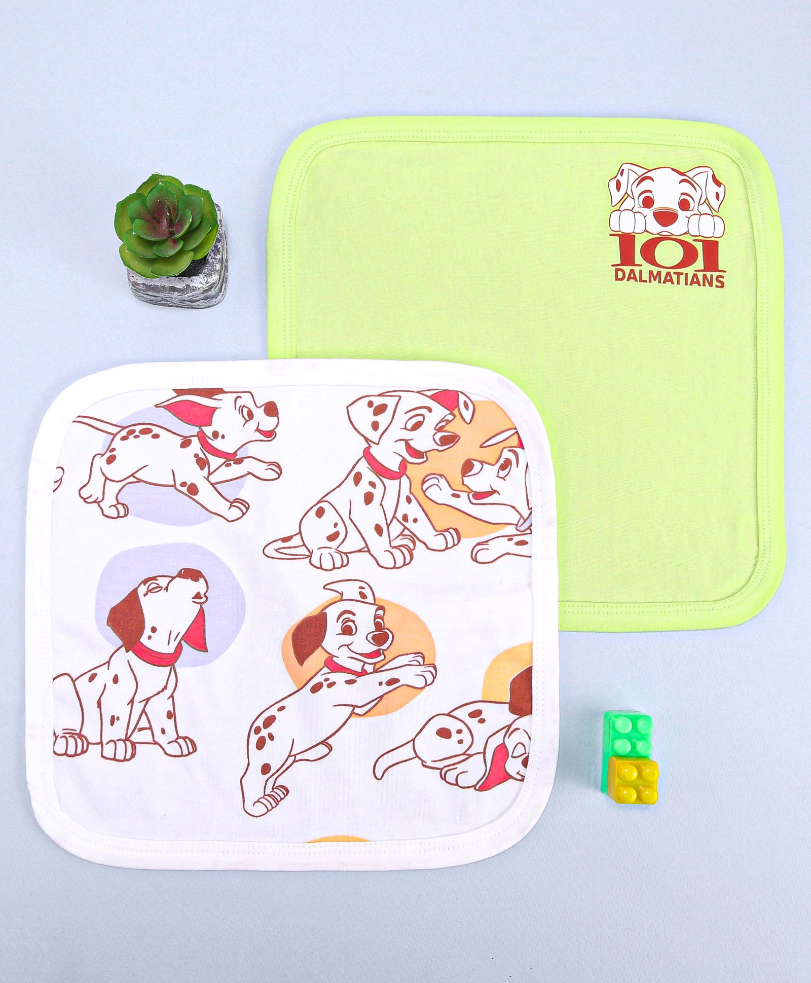 Babyoye Disney  Hand & Face Towel  With 101 Dalmatians Graphic  Pack of 2 L 28 x B 28 cm - Multicolor-image-49