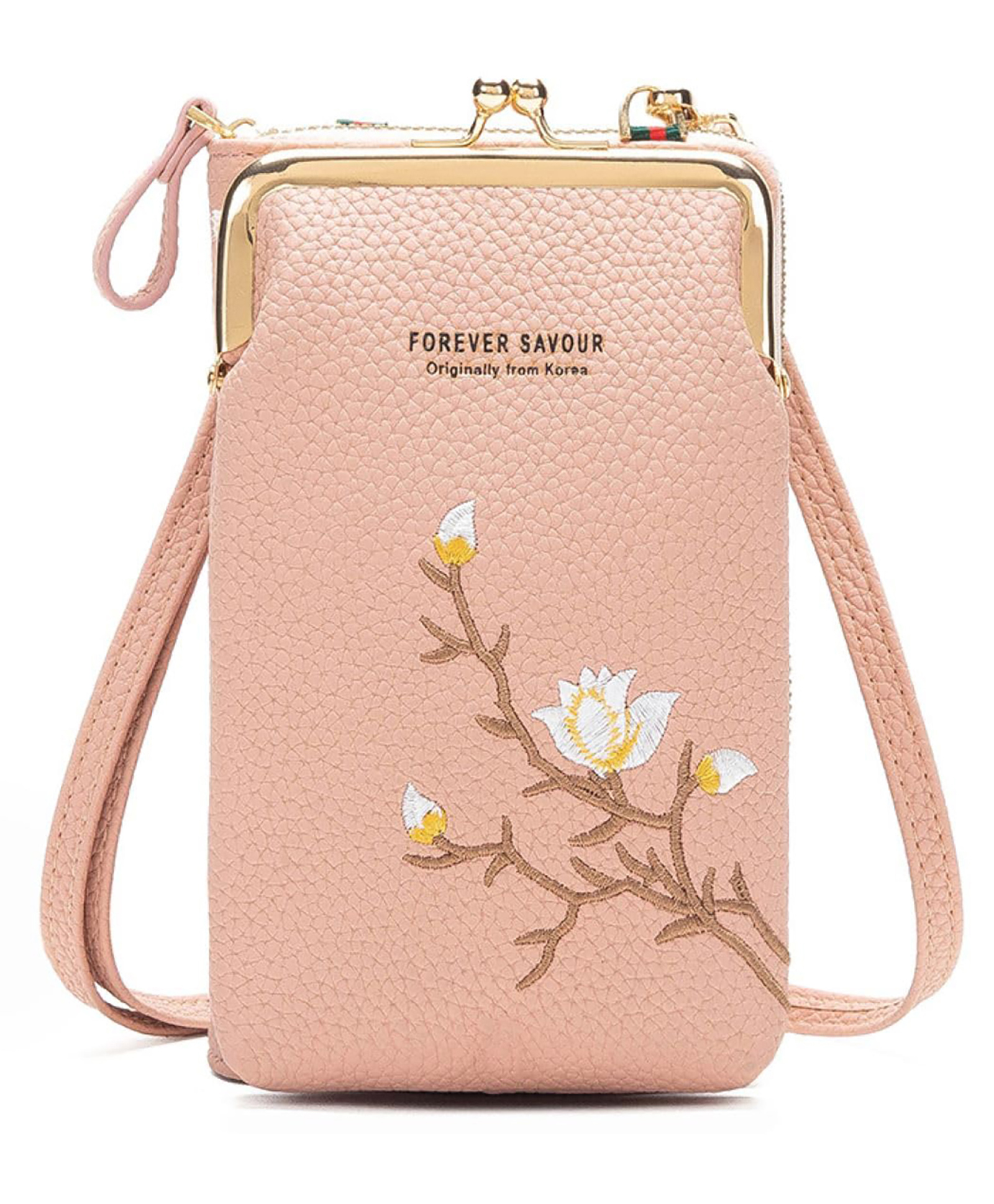 MOMISY Mobile Bag Cellphone Sling Bag Card Holder Wallet Handbag Crossbody multi-function Shoulder Bag for Girls & Women-Embroidery-image-2