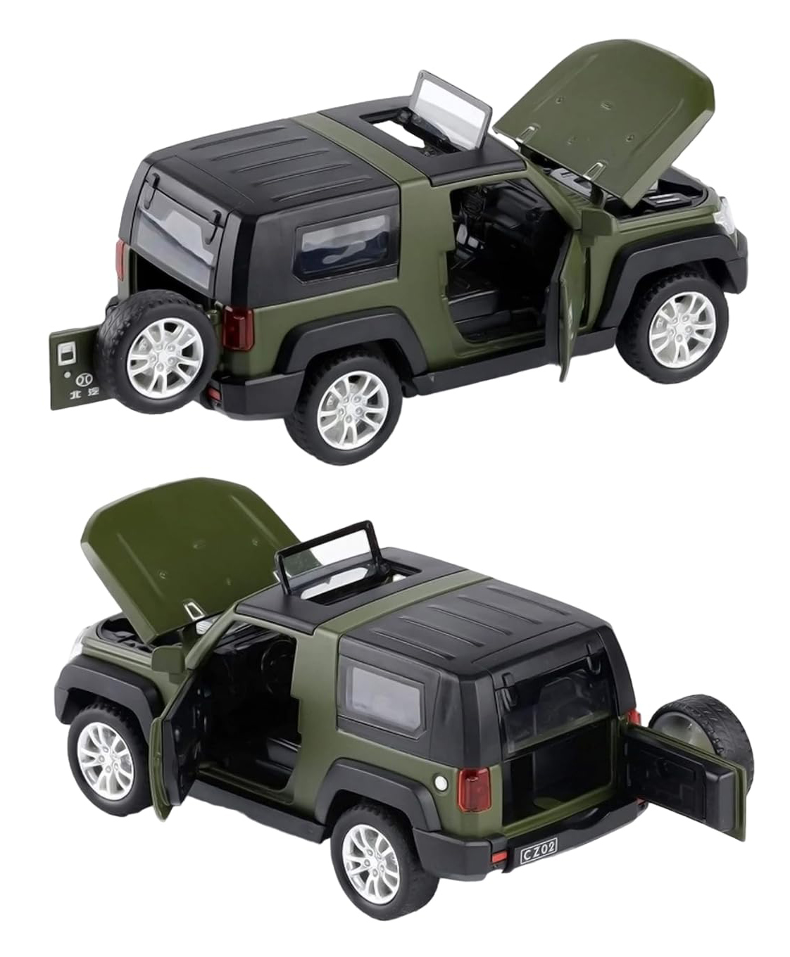 Magicwand Die-Cast 1:32 Scale BAIC Motor Jeeep with Openable Doors and Pull Back Action with Music & Lights - Colour may vary-picture-20