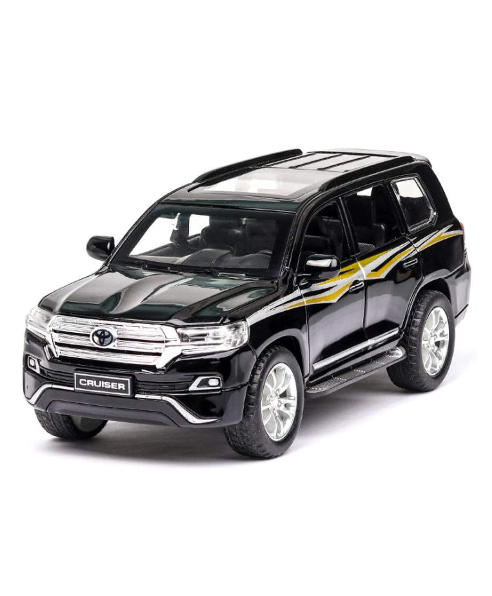 Magicwand Die-Cast Metal 1:32 Scale Lannd-Cruiiser with Openable Doors,Music,Lights & Pull Back Action - Colour may vary-picture-11