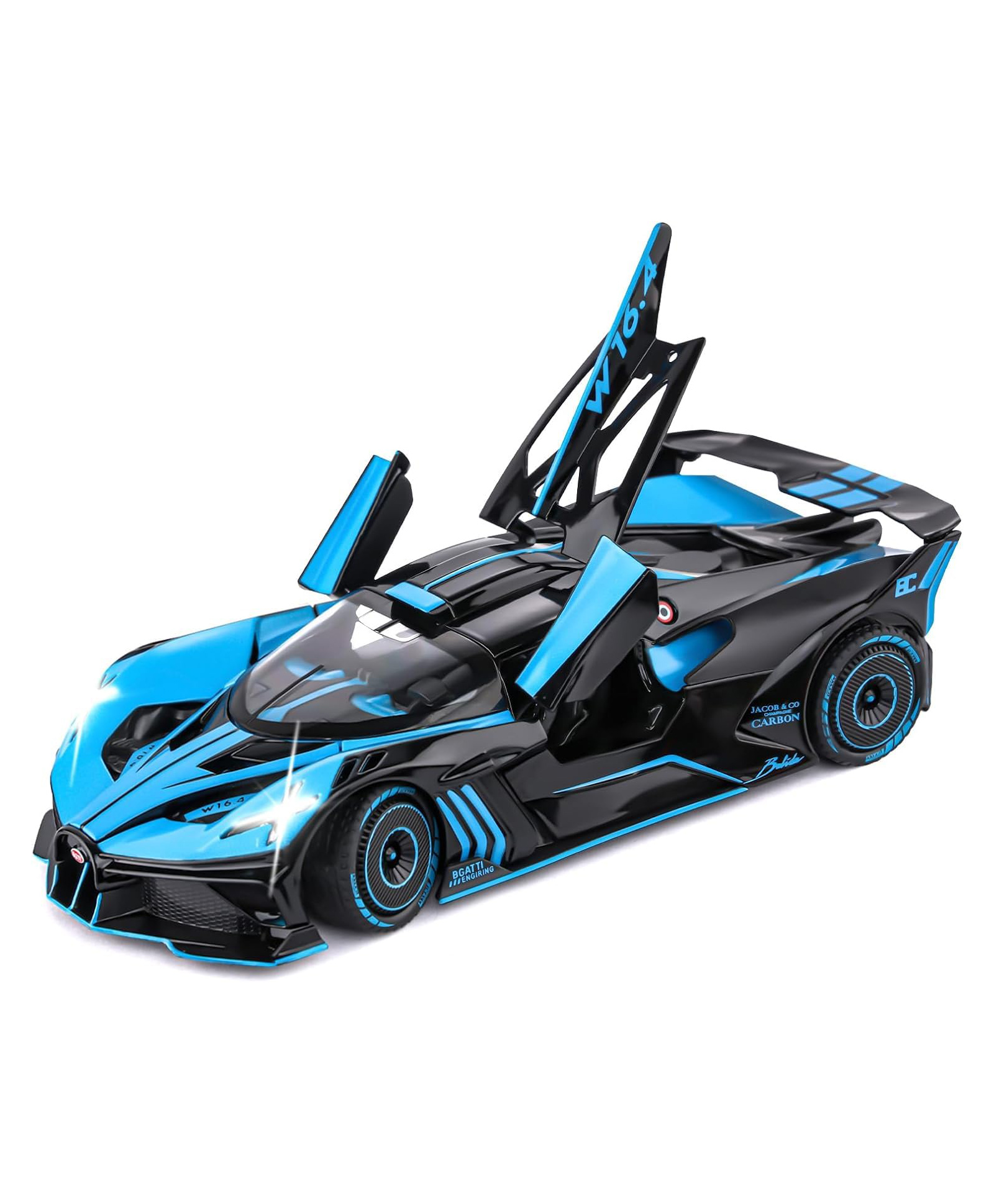 Magicwand 1:24 Scale Die-Cast Bugattti Bolide  with 4 Openable Doors,Pull Back Action,Lights,Music & Working Horn & Smoke-picture-15