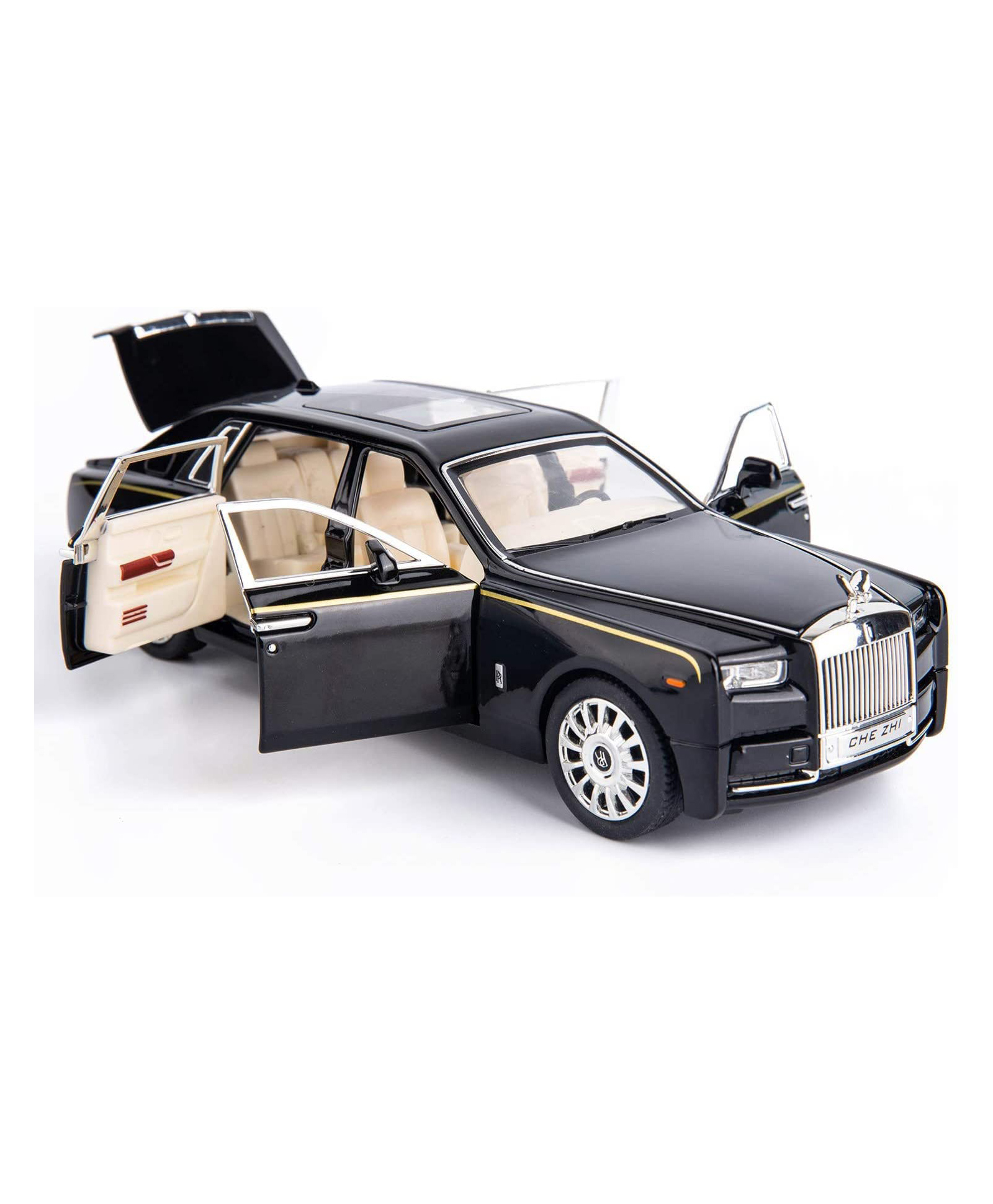 Magicwand Die-Cast Metal 1:32 Scale Rollls Phantom Pull Back Beast with Music & Lights - Colour may vary-image-29