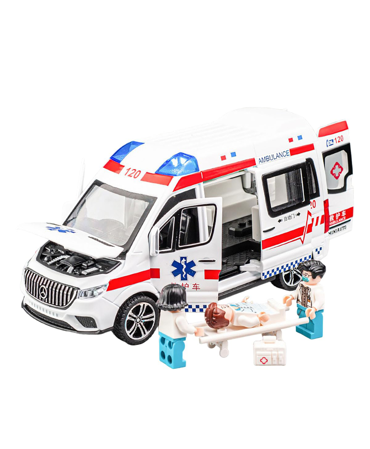 Magicwand Die-Cast Zinc Alloy 1:24 Scale Ambulance with Figures-picture-7