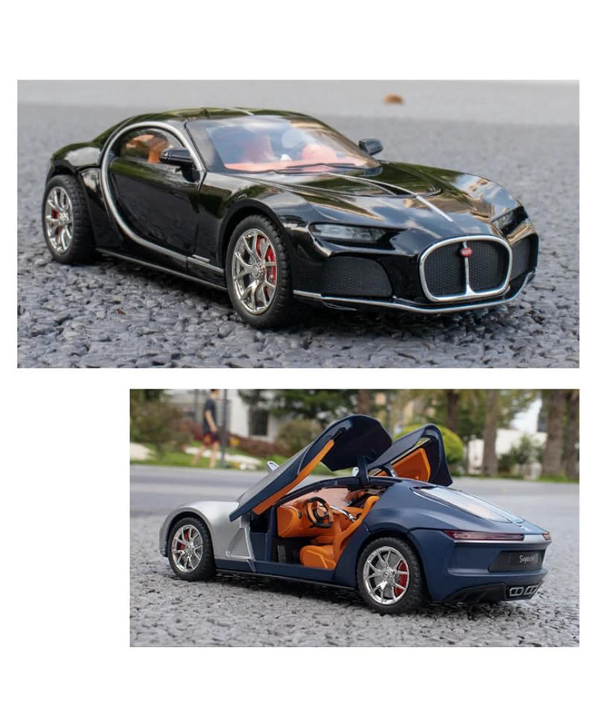 Magicwand 1:24 Scale Die-Cast Bugattti Atlantic with 4 Openable Doors,Pull Back Action,Lights,Music & WORKING HORN-image-8
