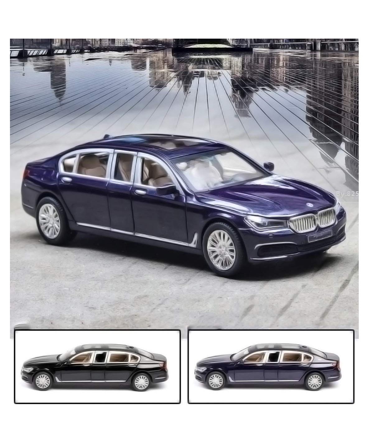 Magicwand 1:24 Scale Die-Cast X7 Pull Back Sedan with 6 Openable Doors Lights & Music-picture-5