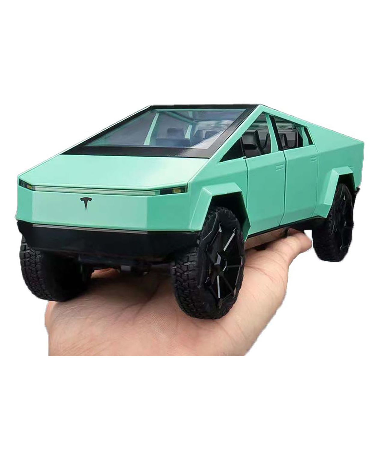 Magicwand 1:24 Scale Die-Cast CyberrTruck with 6 Openable Doors Steerable Tyres Working Horn Working Lights - Green-image-40