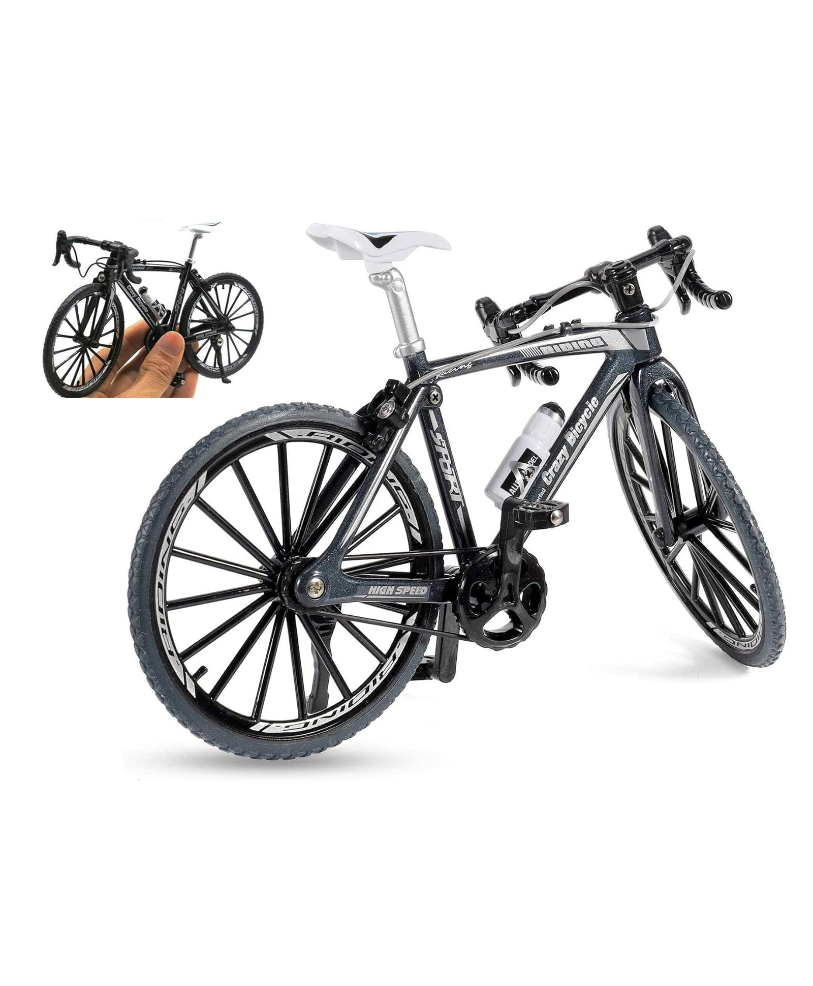 Magicwand Die-Cast Zinc Alloy 1:10 Scale Racing Toy Bicyle Fully Working Model-image-27