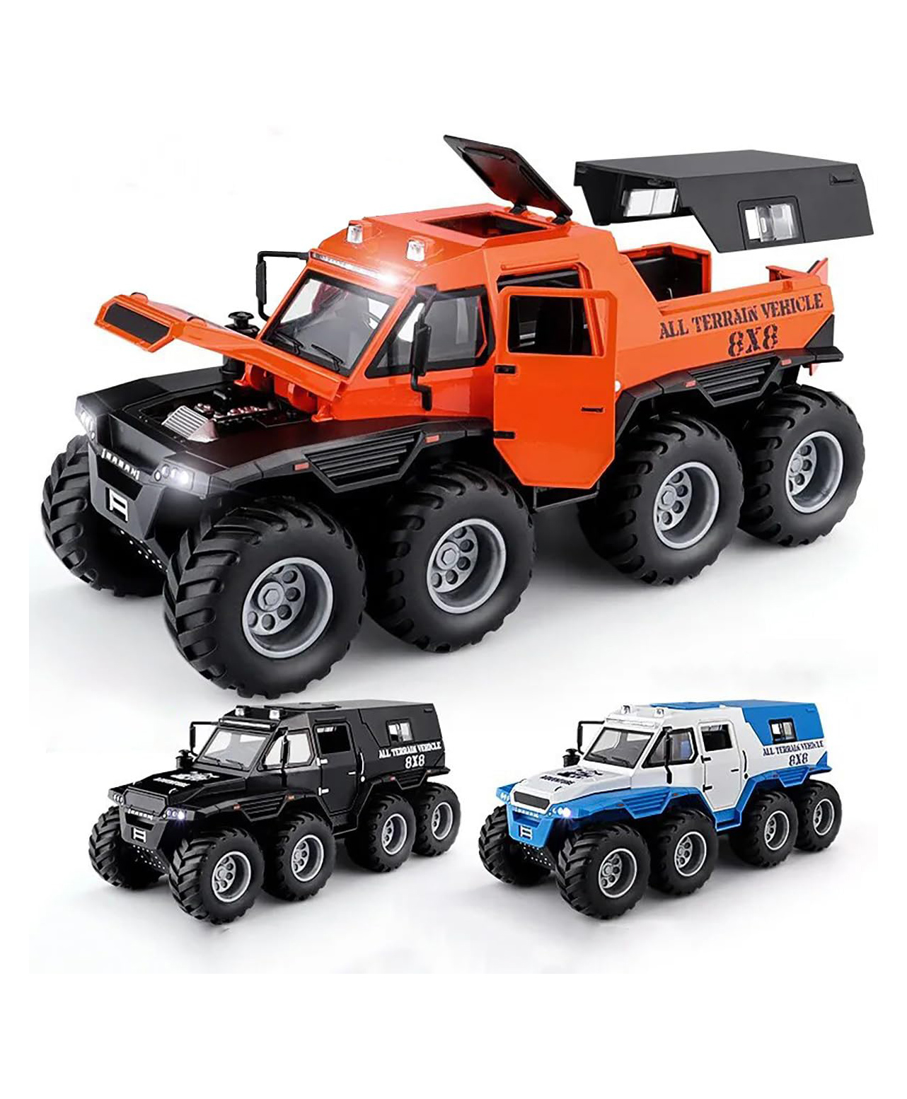 Magicwand 1:32 Scale Die-Cast Avtoros Shaman 8x8 ATV with Openable Doors,Music,Lights & Pull Back Action-picture-33