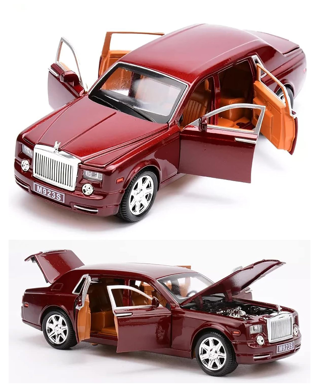 Magicwand 1:24 Scale Die-Cast Phantom Pull Back Sedan with Opening Doors & Blinking Lights-picture-34