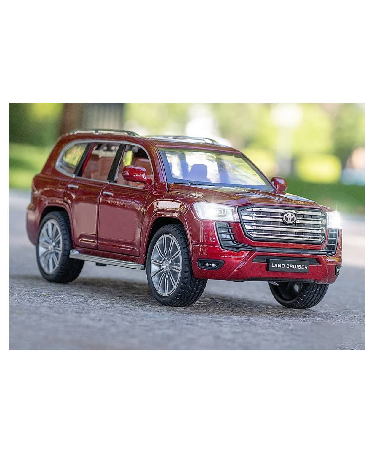 Magicwand Metal 1:32 Scale Die-Cast Dual-Tone Lland-Cruiiser with 6 Openable Doors,Pull Back Action, Blinking Headlights & Tail Light-picture-47