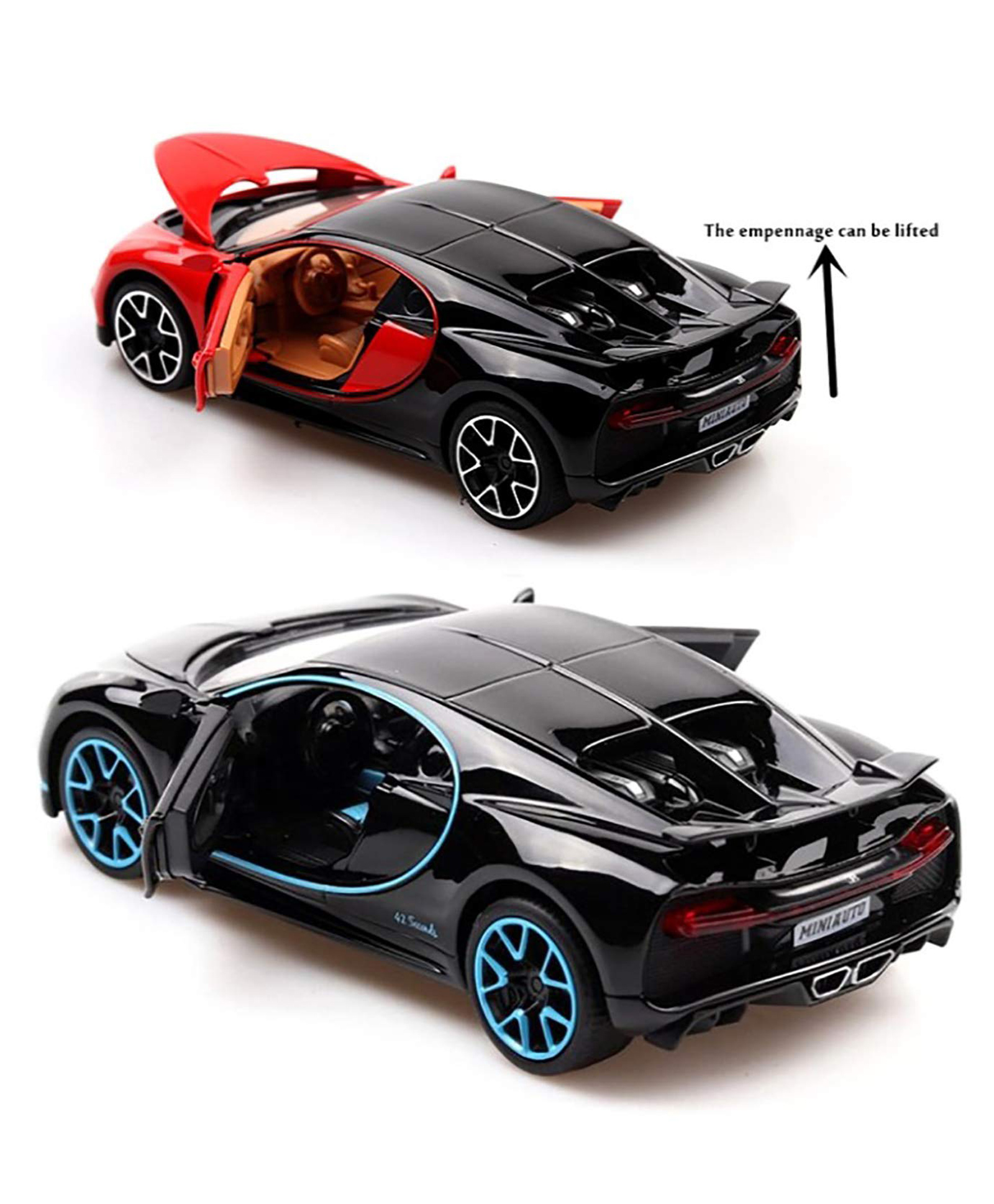 Magicwand Die-Cast Metal 1:32 Scale Chiron with Openable Doors & Pull Back Action-picture-40