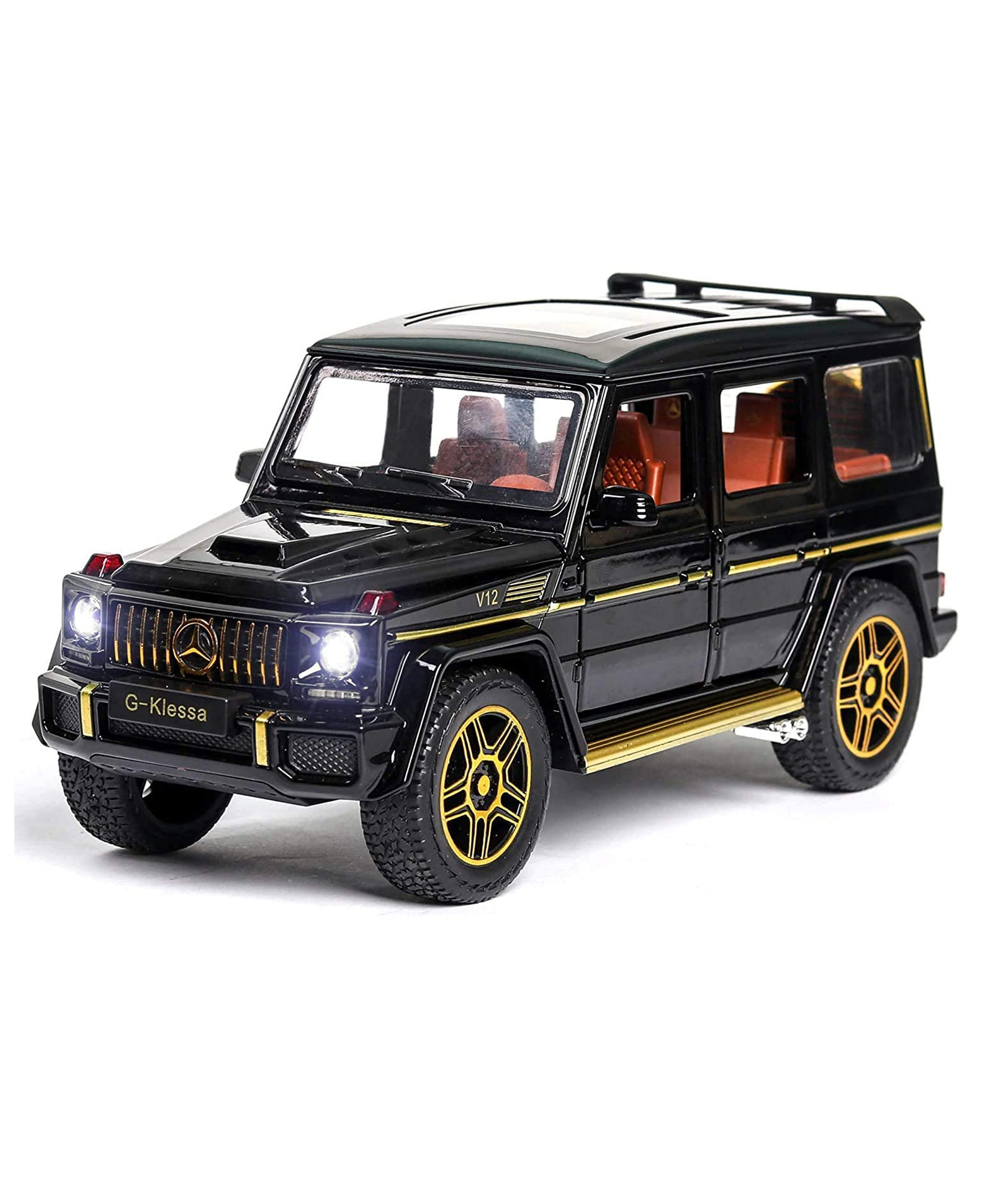 Magicwand Die-Cast Metal 1:24 Scale AMG-G65 with 6 Openable Doors,Music,Lights & Pull Back Action-picture-38