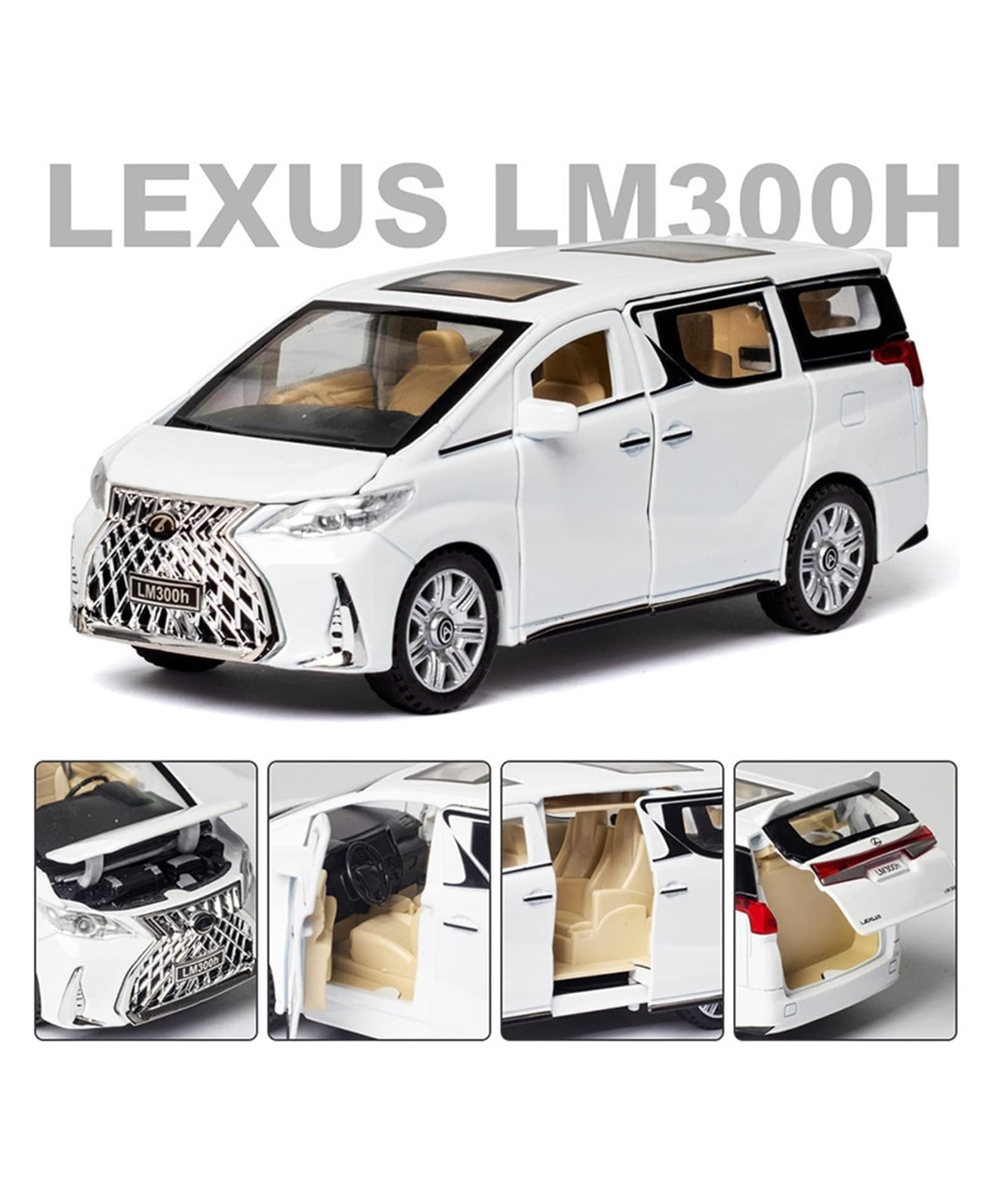 Magicwand 1:32 Scale Die-Cast Metal Alphard with Openable Doors,Pull Back Action,Working Headlights & Tail Lights-picture-30