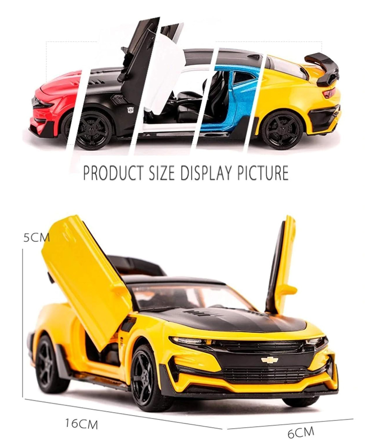 Magicwand Die-Cast Metal 1:32 Scale Camaro with Openable Doors and Pull Back Action, Lights & Music-picture-31