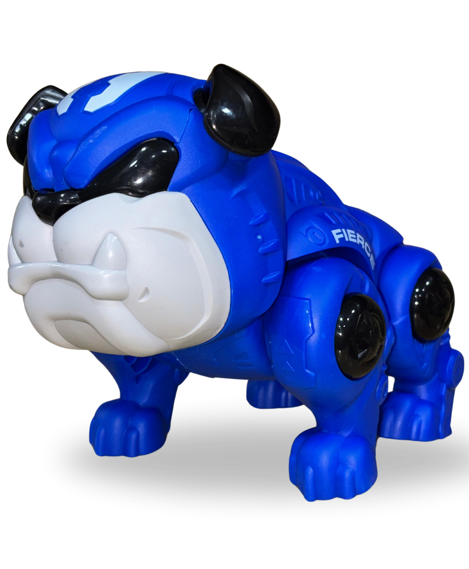 Planet of Toys Bully Pitbull - Large Interactive Toy with Crawling, Head-Shaking Action, Light-Up Eyes, and Sound Effects | High-Quality Material | Engaging Playtime Experience - Blue-picture-34