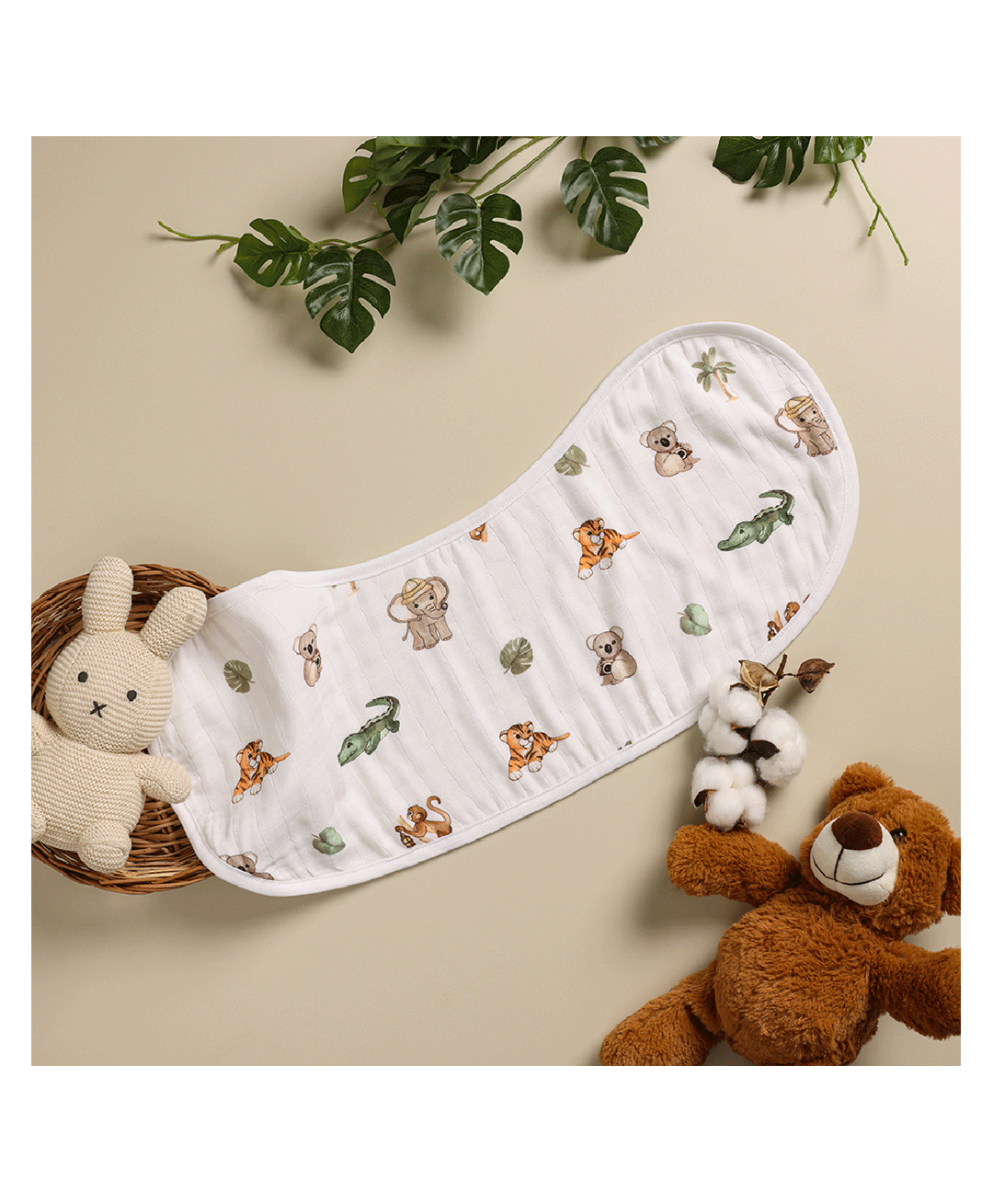 CUGO Bamboo Cotton Muslin Burp Cloth - Animal Kingdom-image-28