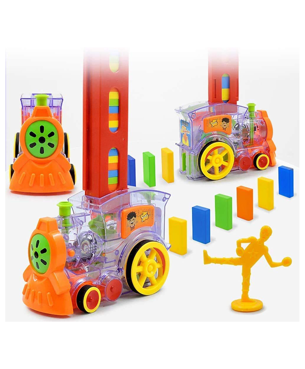 NIYAMAT Domino Train Set with Light & Sound for Kids Building Blocks Stacking Tile Game For Kids Playing - 40 Pcs-image-31