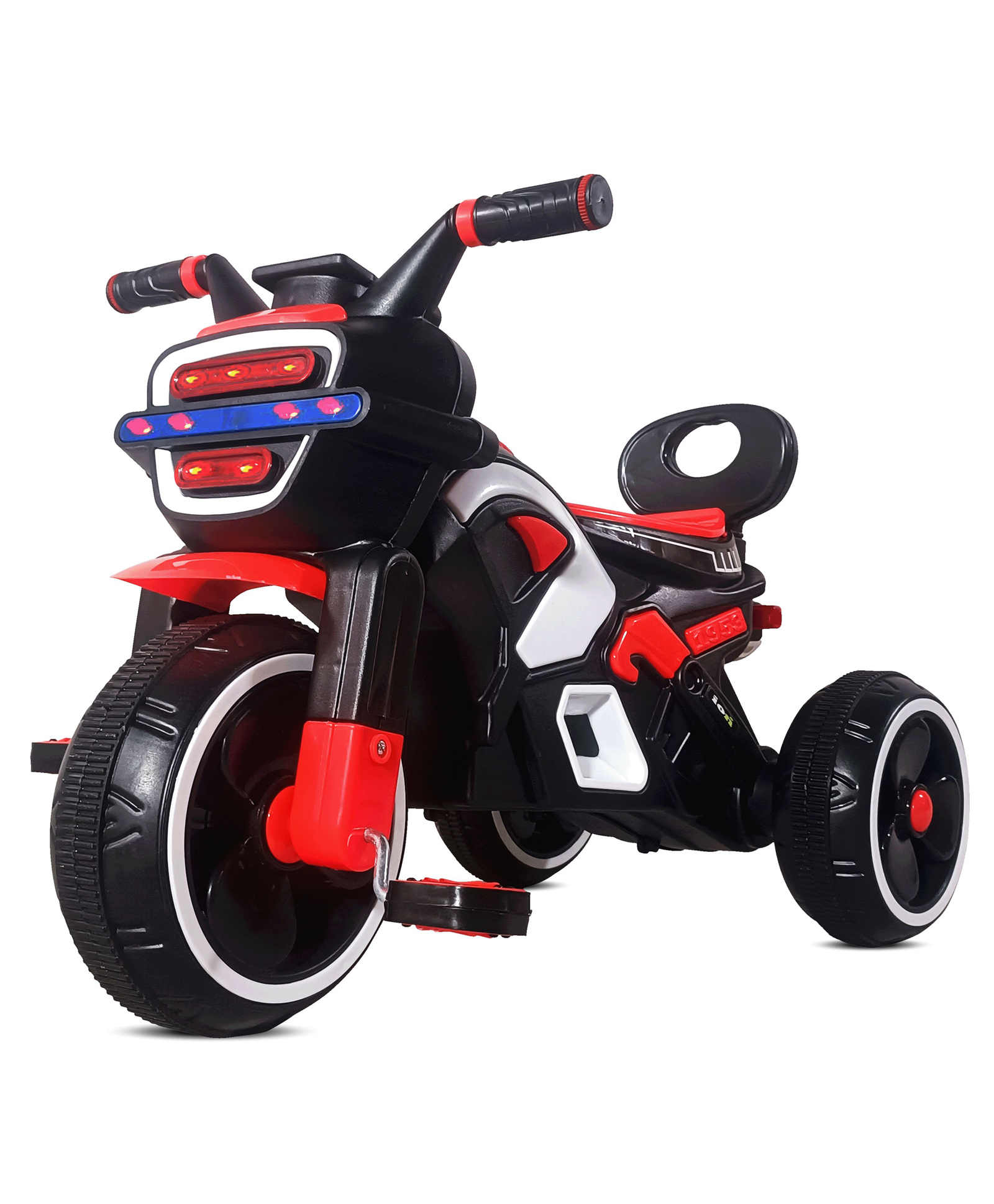 Kidsmate Ranger Bike Pedal Tricycles for Kids 1 to 3 years| Kids Cycle with Musical Horn, Lights, EVA Wheels & Push Handle | Baby Cycle | Fun Outdoor Cycle for Kids for 2 years | Black/Red-image-2