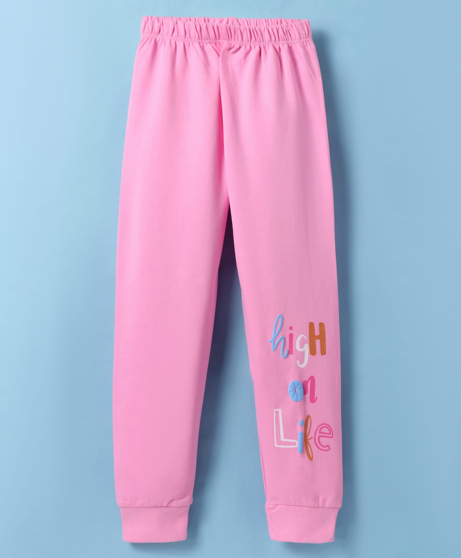 Tango Looper Knit Full Length Lounge Pant With Text Print - Pink-image-14