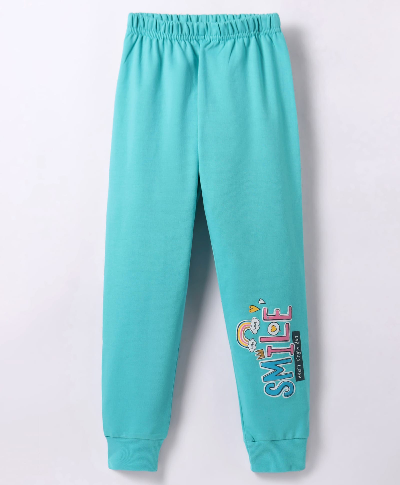 Tango Looper Knit Full Length Lounge Pant With Text Print - Sea Green-picture-10