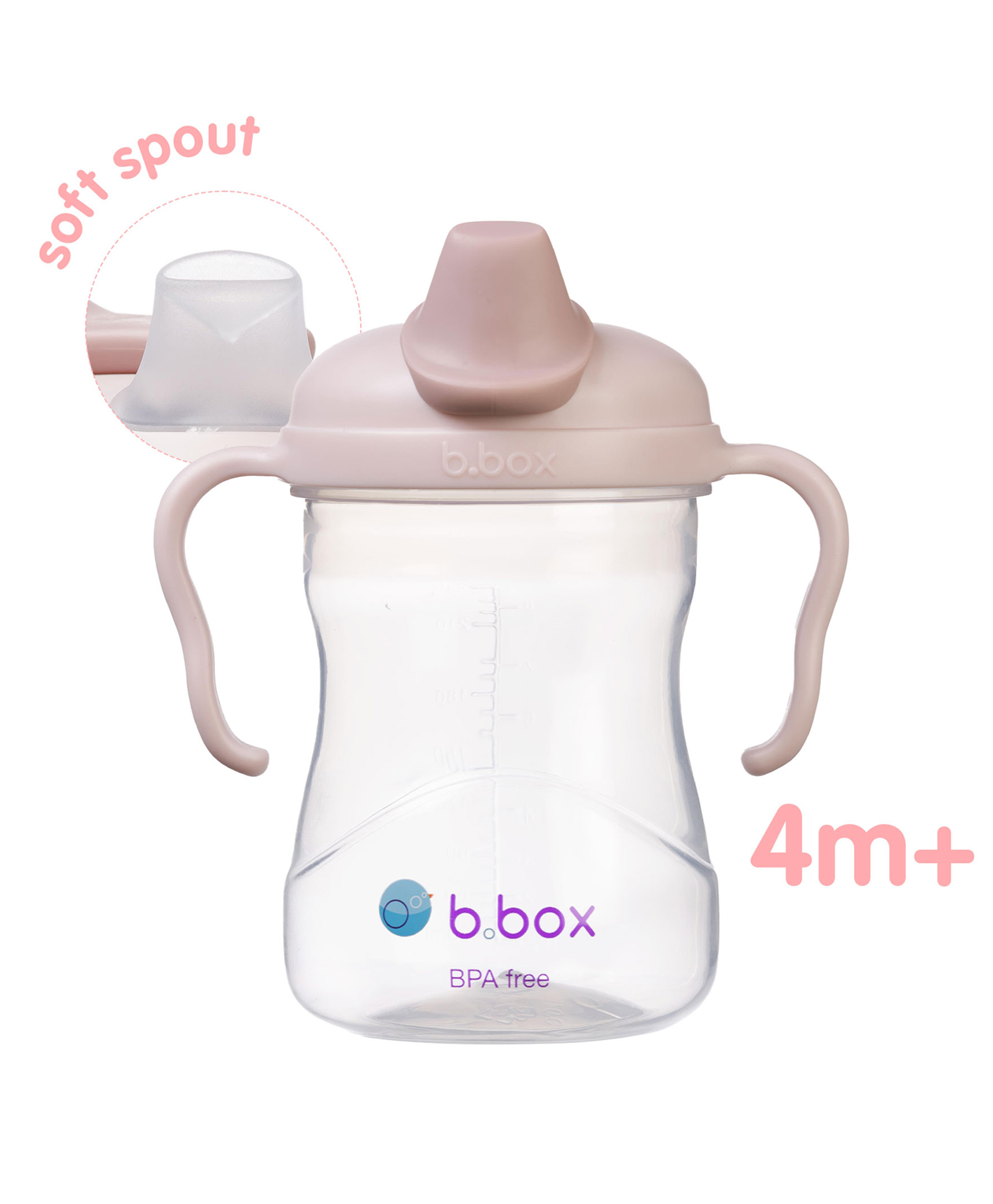 B.Box Soft Spout Cup 240 ml Blush Light Pink-image-2