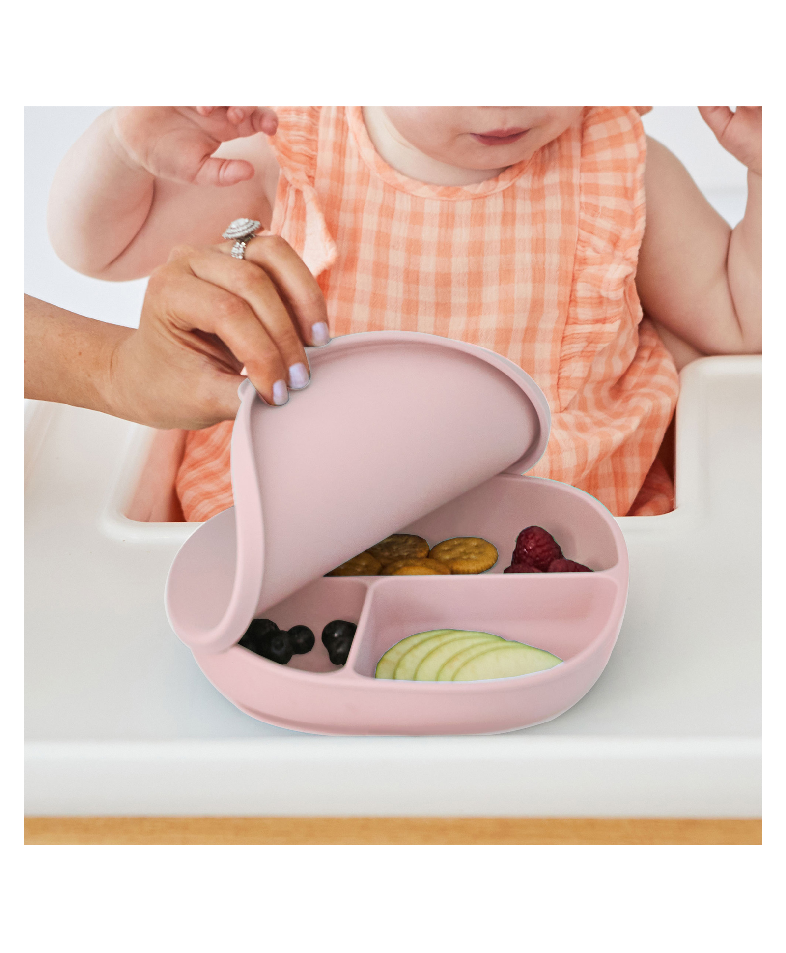 b.box Silicone Plate + Lid with Suction Base Blush Pink-picture-26
