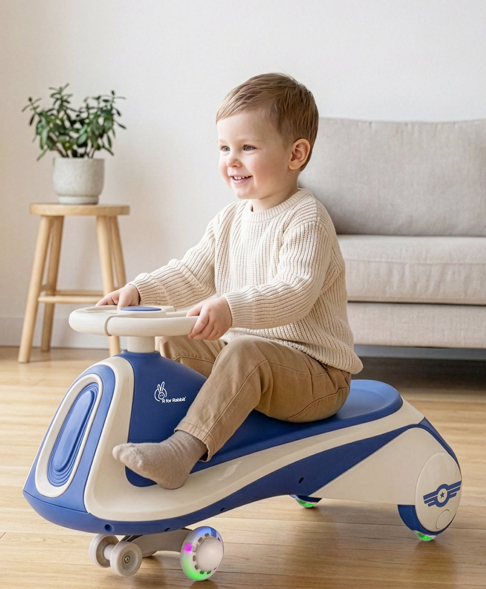 R for Rabbit Iya Iya Sportz Swing Car - Blue & Grey-picture-22